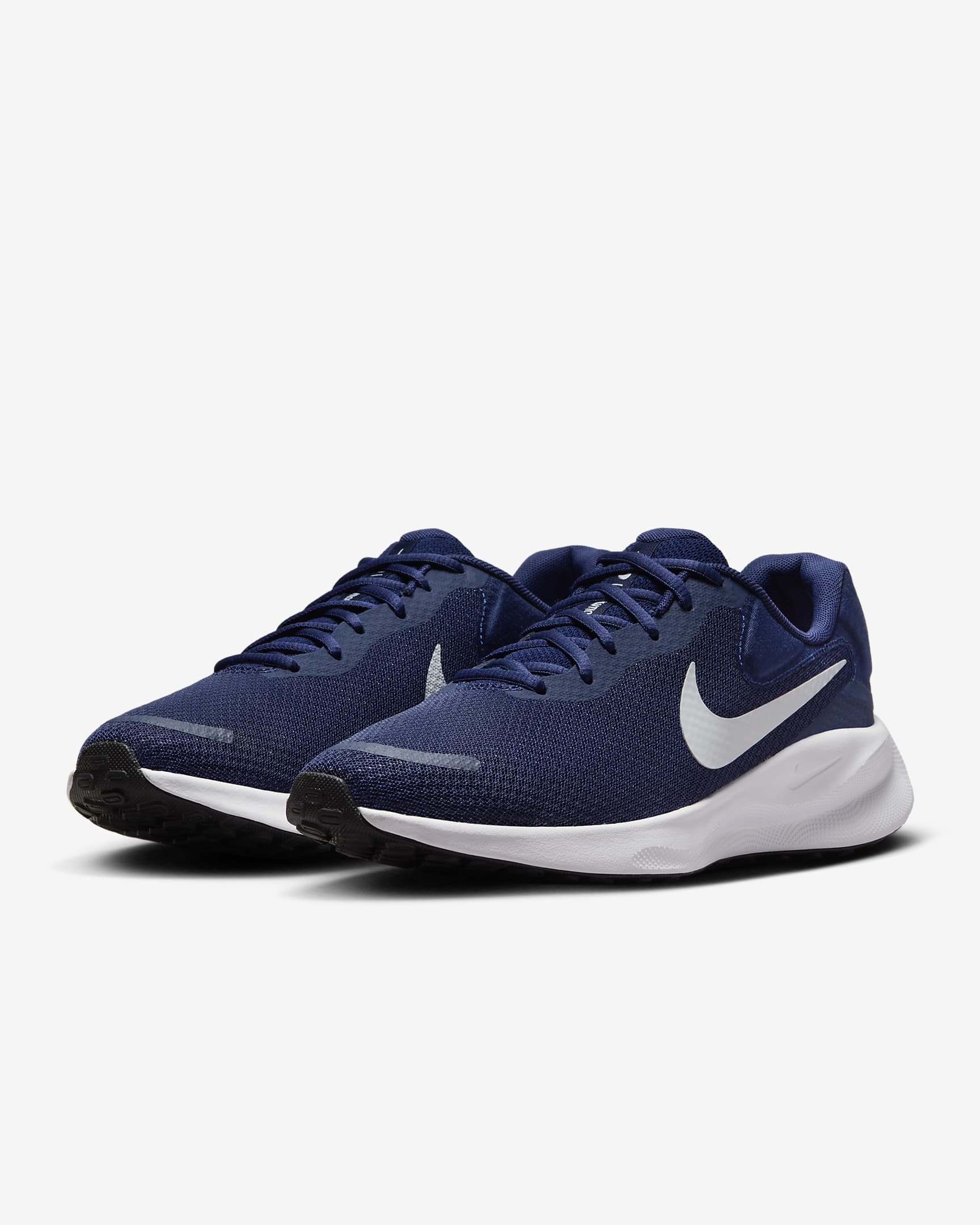 Nike Revolution 7 Erkek Yol Koşu Ayakkabısı - Midnight Navy/Siyah/Beyaz/Pure Platinum