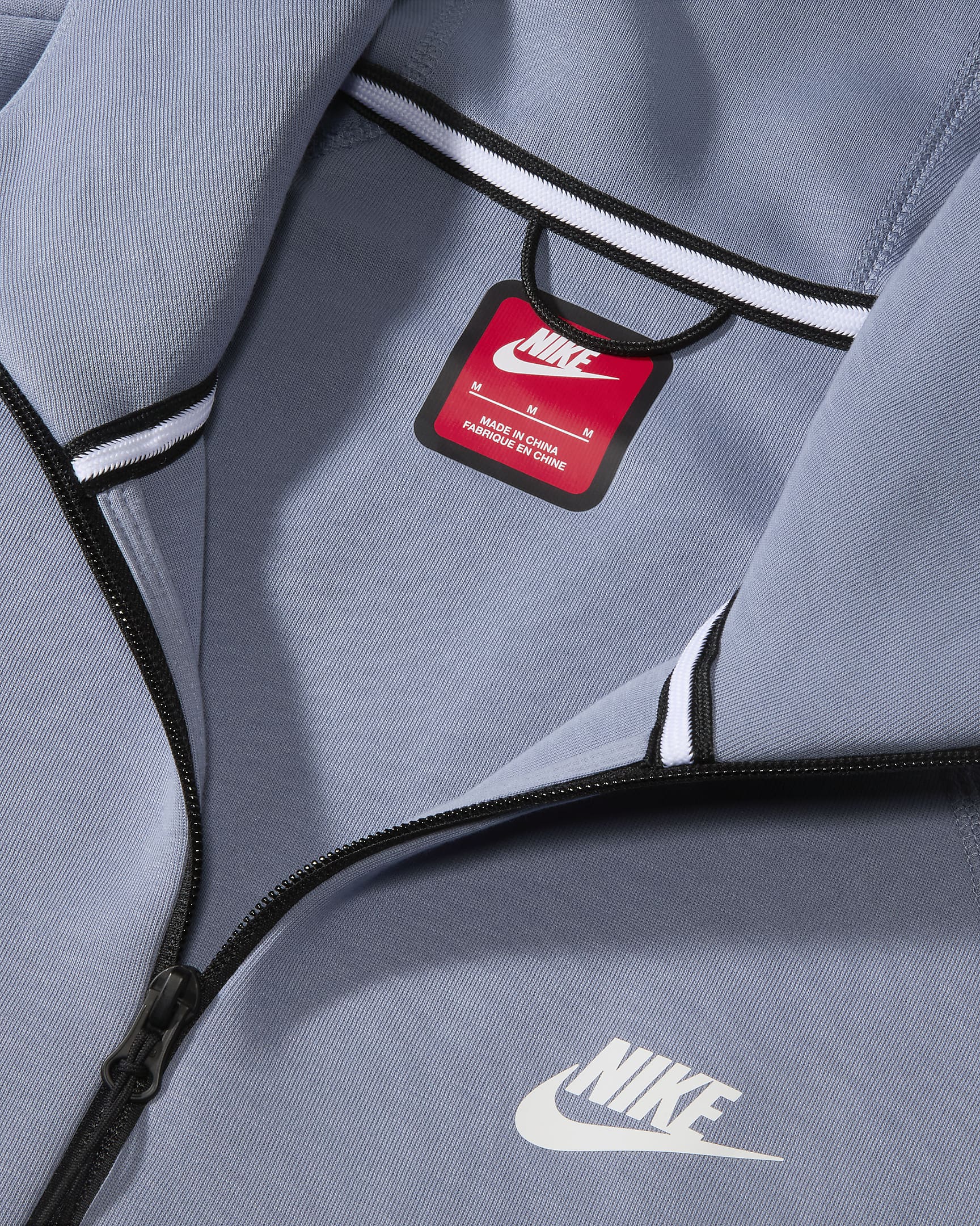 Nike Sportswear Tech Fleece Windrunner 男款全長式拉鍊連帽上衣 - Light Armory Blue/Ashen Slate/白色