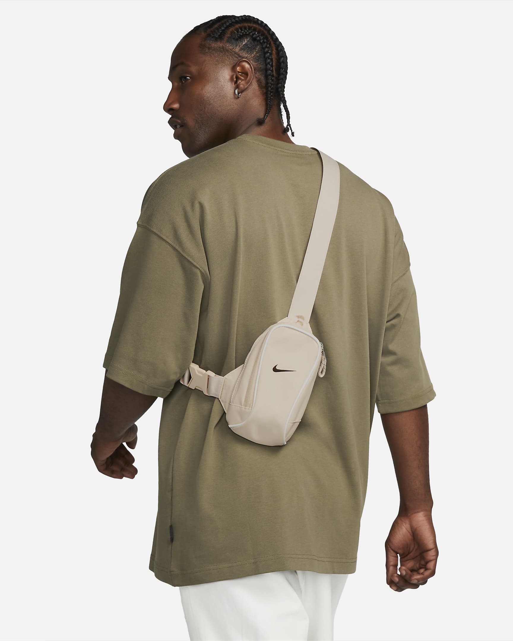 Nike Sportswear Essentials Cross-Body Bag (1L) - Sand Drift/Sail/Baroque Brown