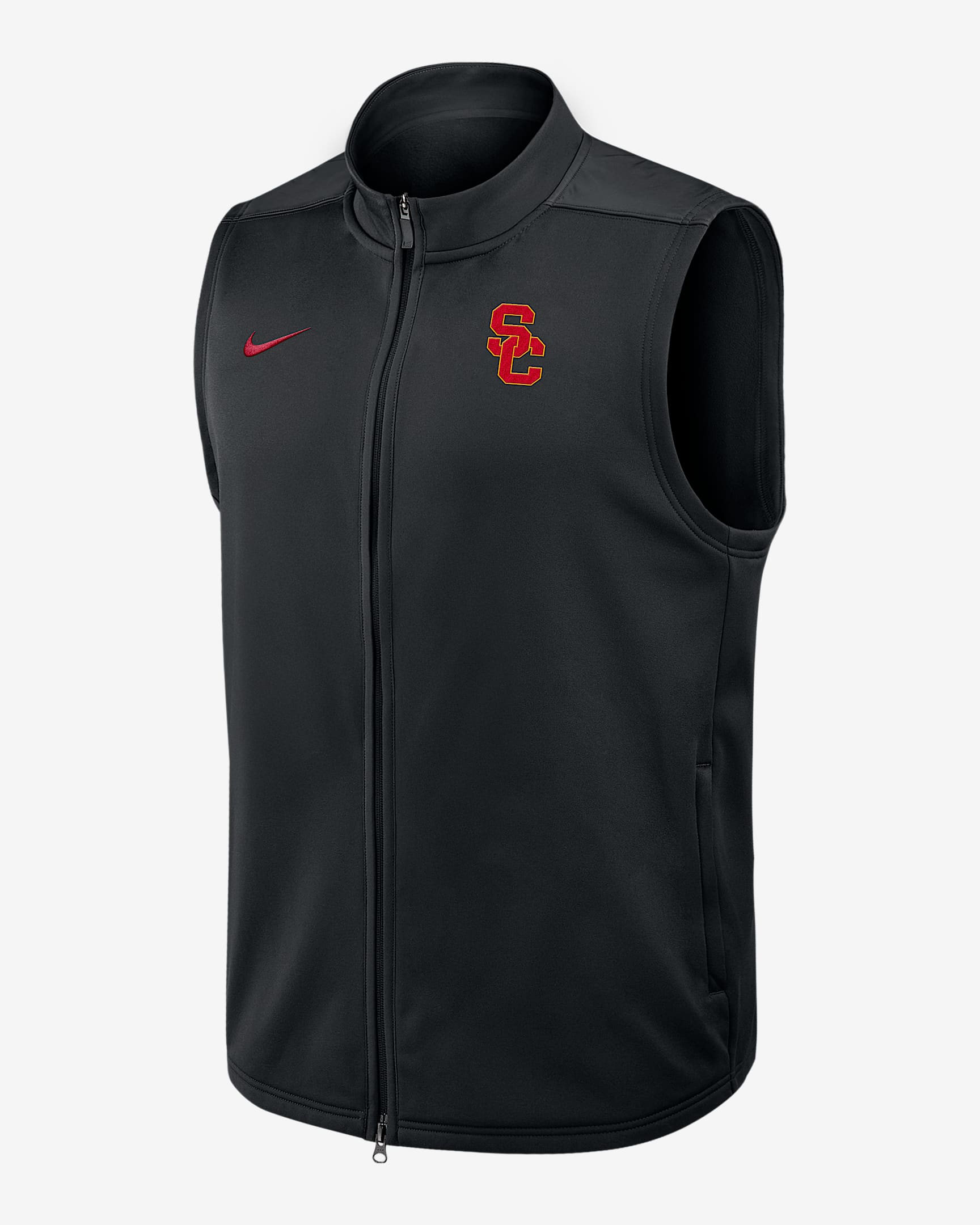 USC Victory Men's Nike Therma-FIT College Full-Zip Vest - Black