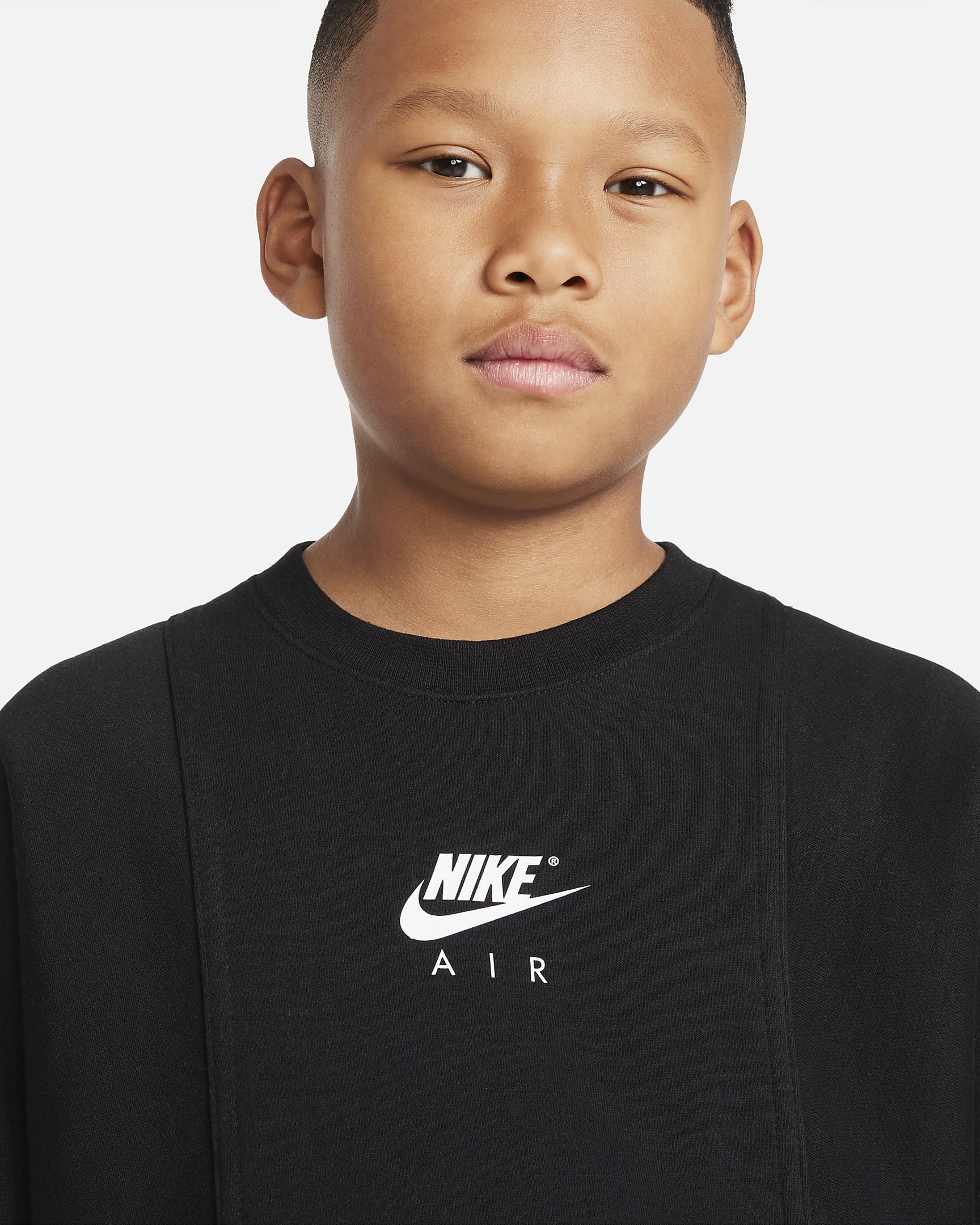 Nike Air Big Kids' (Boys') Sweatshirt - Black/Anthracite/White