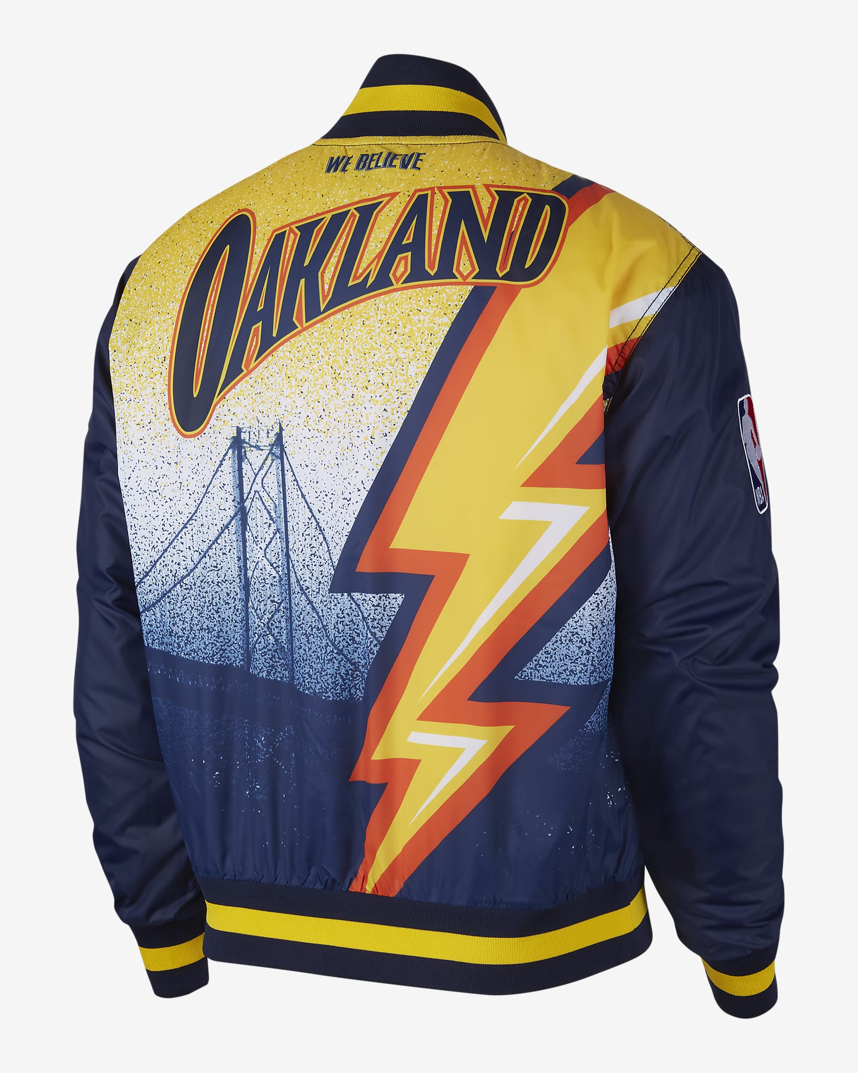 Veste Nike NBA Golden State Warriors City Edition Courtside pour Homme - College Navy/Amarillo