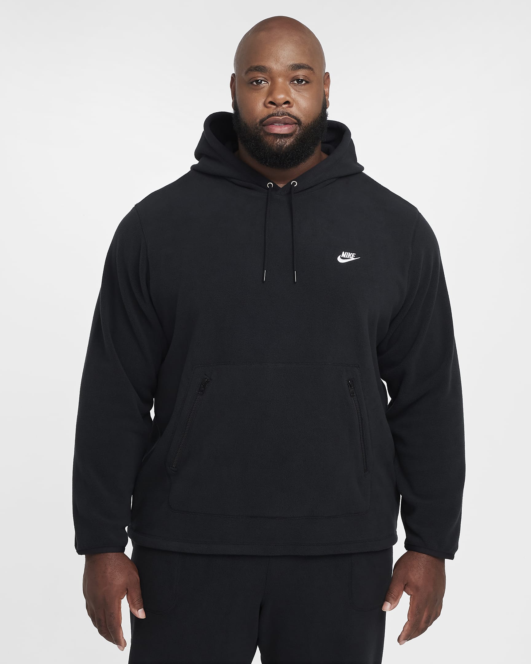 Nike Club Sudadera con capucha para el invierno - Hombre - Negro/Blanco