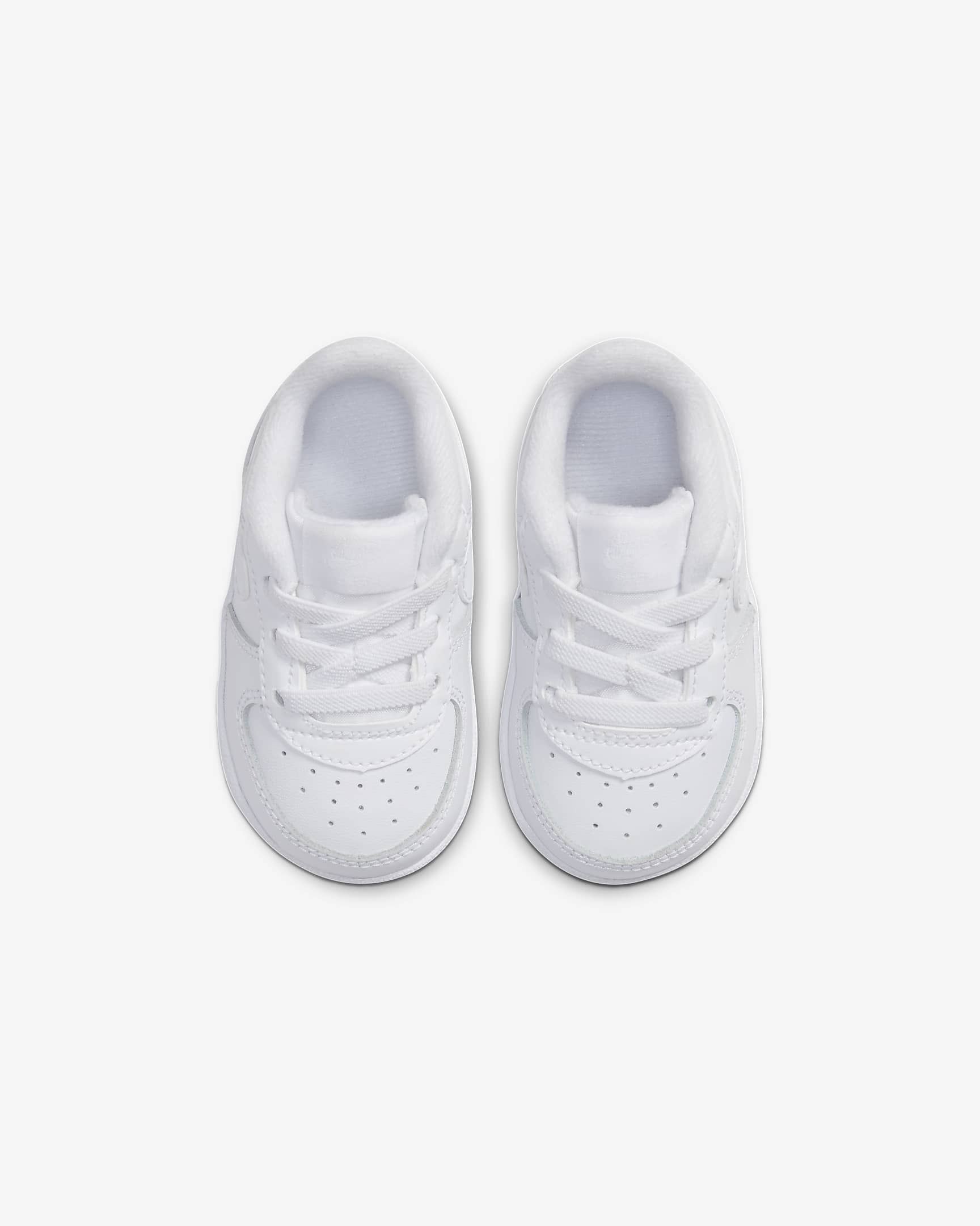 Nike Force 1 Cot Baby Bootie - White/White/White