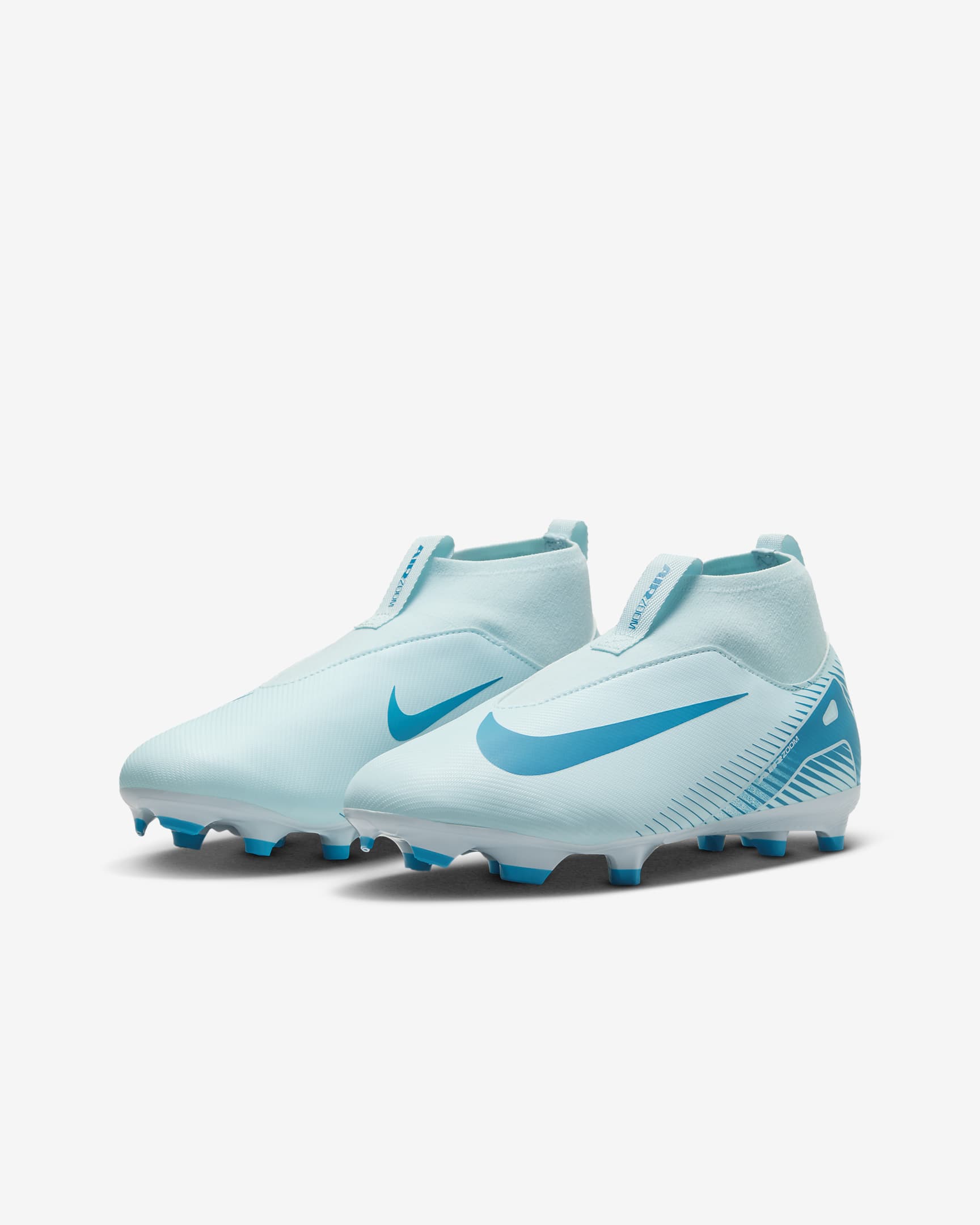 Nike Jr. Mercurial Superfly 10 Academy Little/Big Kids' MG High-Top Soccer Cleats - Glacier Blue/Blue Orbit