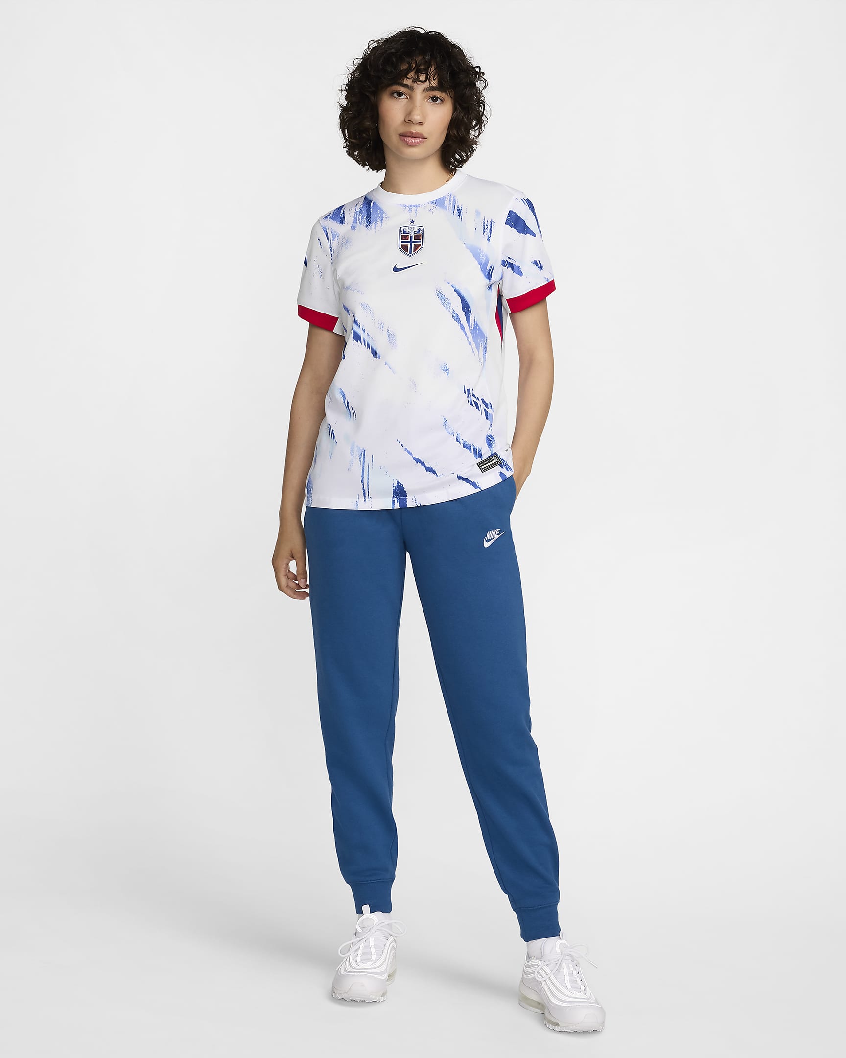 Norway (Women's Team) 2024/25 Stadium Away Women's Nike Dri-FIT Football Replica Shirt - White/University Red/University Red/Old Royal