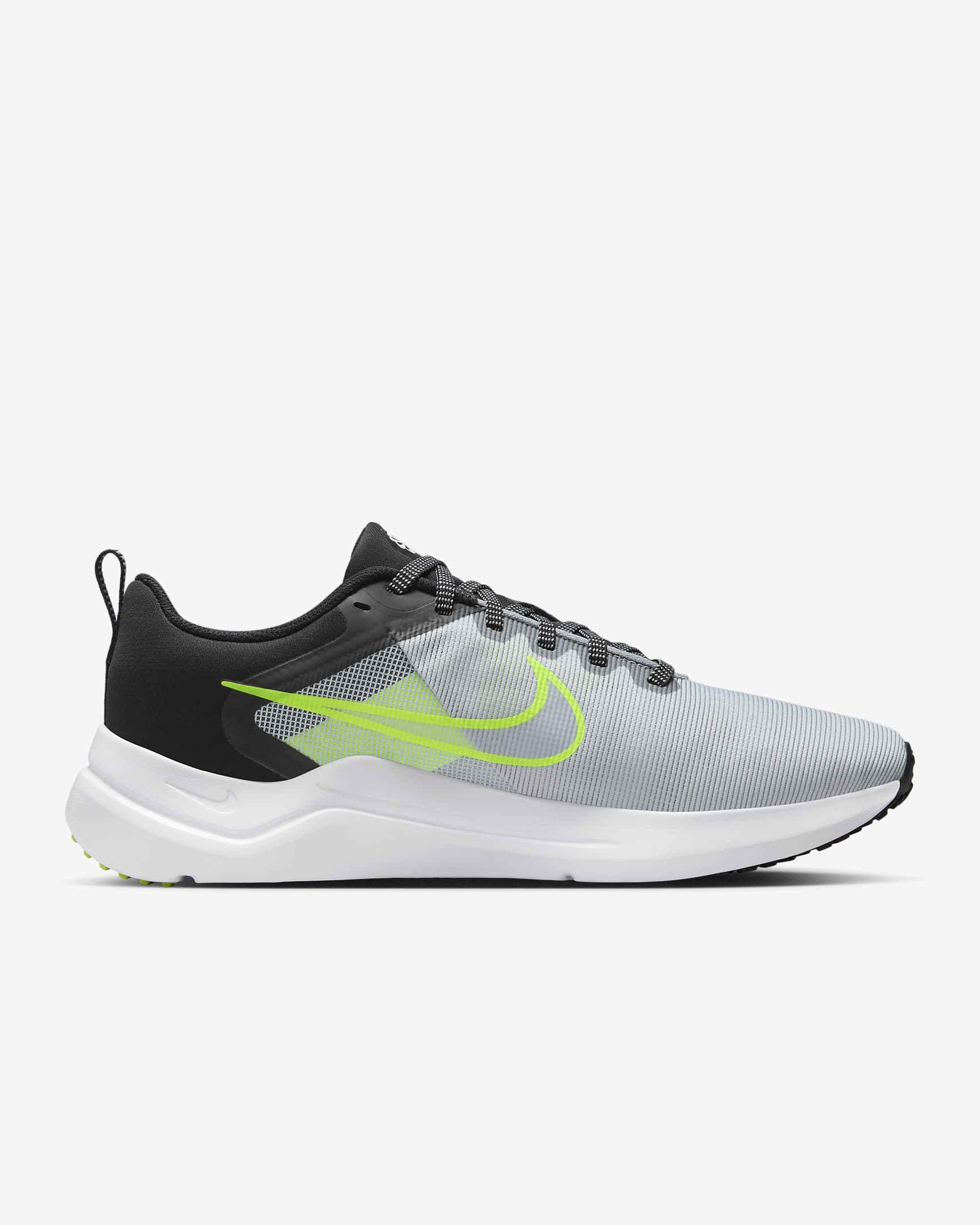 Nike Downshifter 12 Men's Road Running Shoes - Wolf Grey/Black/Volt/White