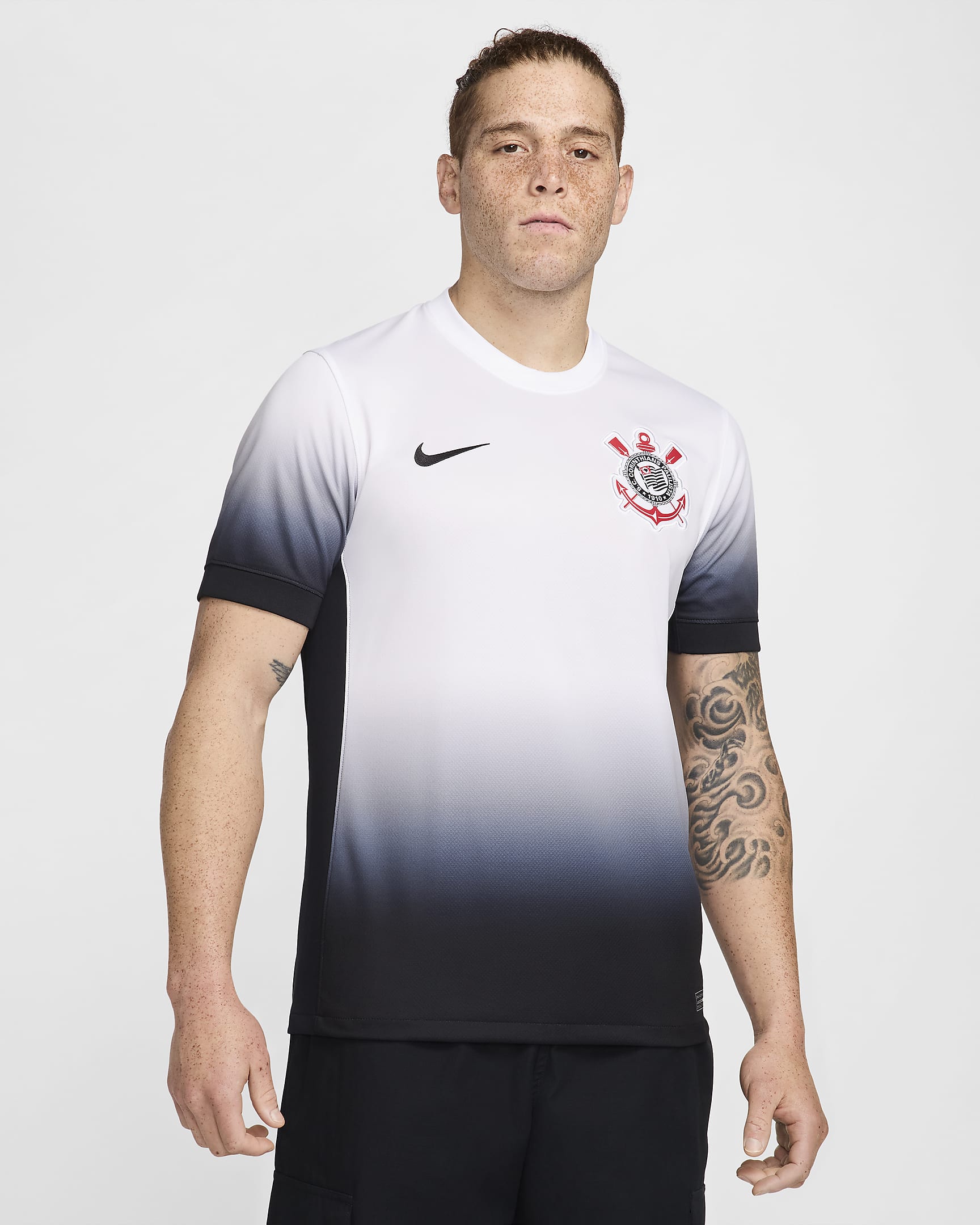 S.C. Maillot de foot replica Nike Dri-FIT Corinthians 2024/25 Stadium Domicile pour homme - Blanc/Noir/Noir