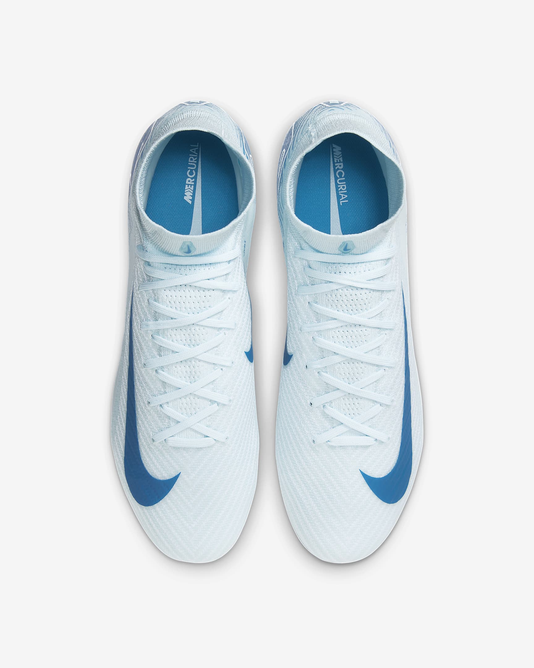 Chuteiras de futebol de cano alto AG-Pro Nike Mercurial Superfly 10 Elite - Azul Glacier/Azul Orbit