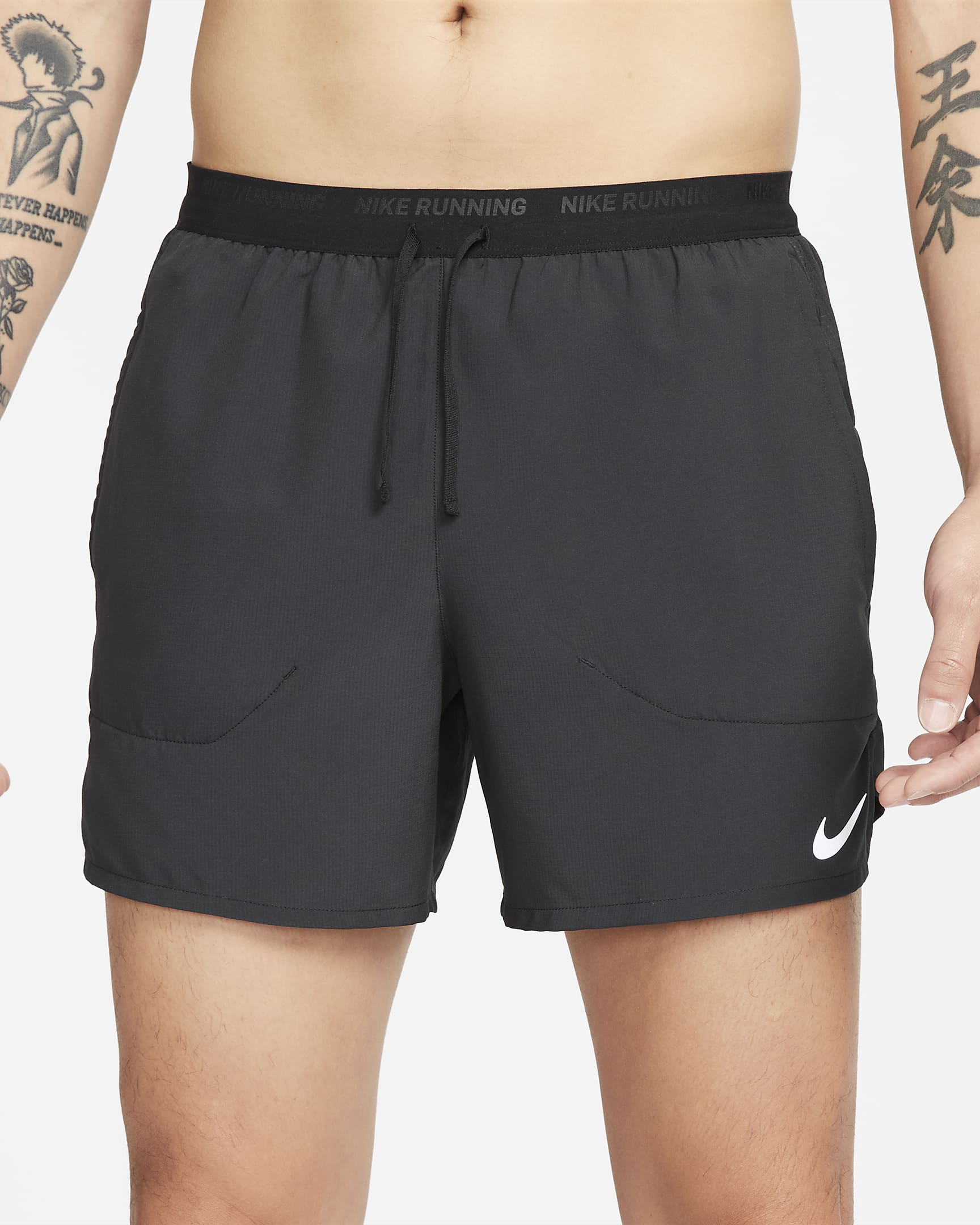 Nike Dri-FIT Stride Men's 13cm (approx.) Brief-Lined Running Shorts - Black/Black