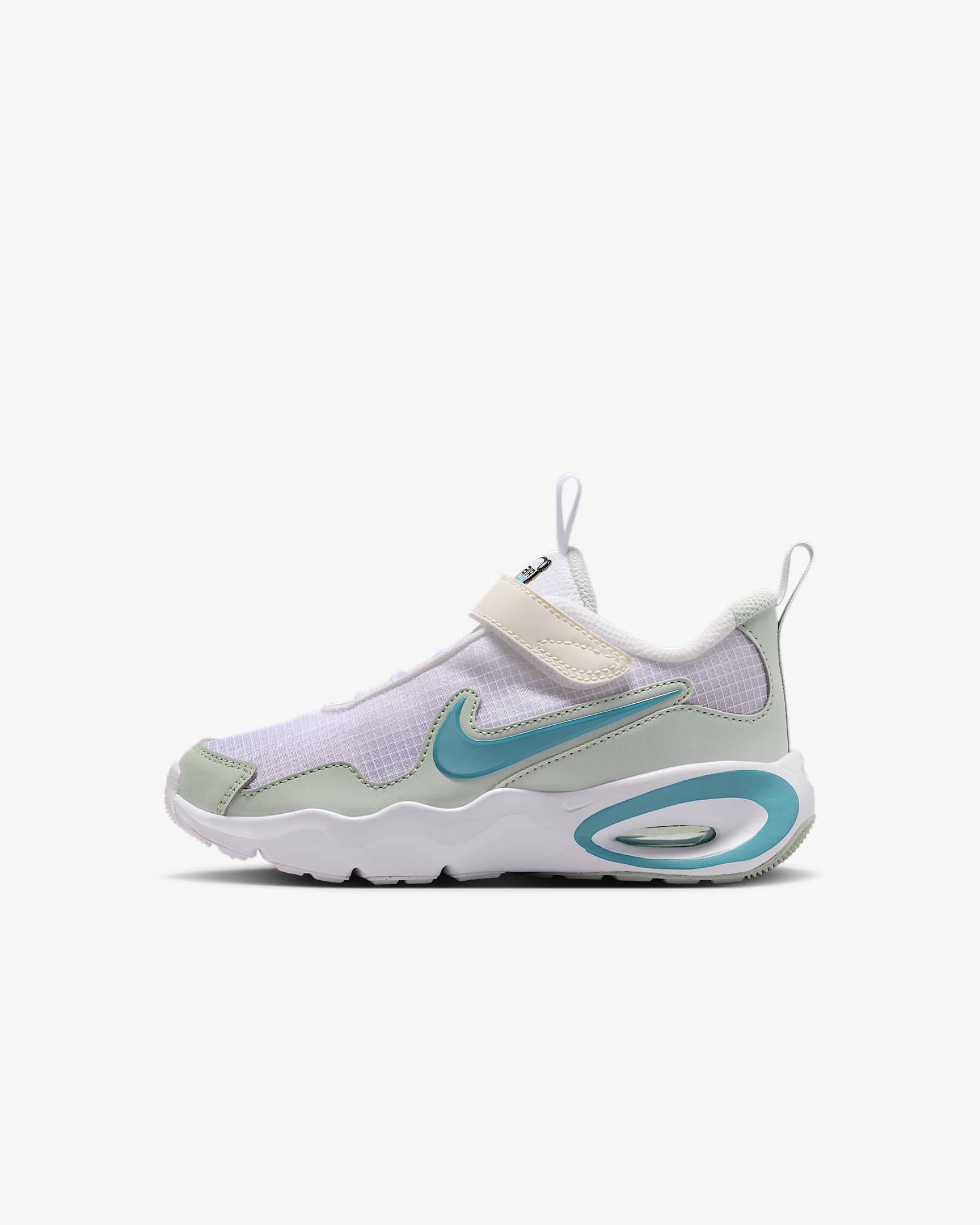 Nike Air Max Nova Younger Kids' Shoes - White/Light Silver/Mint Foam/Denim Turquoise