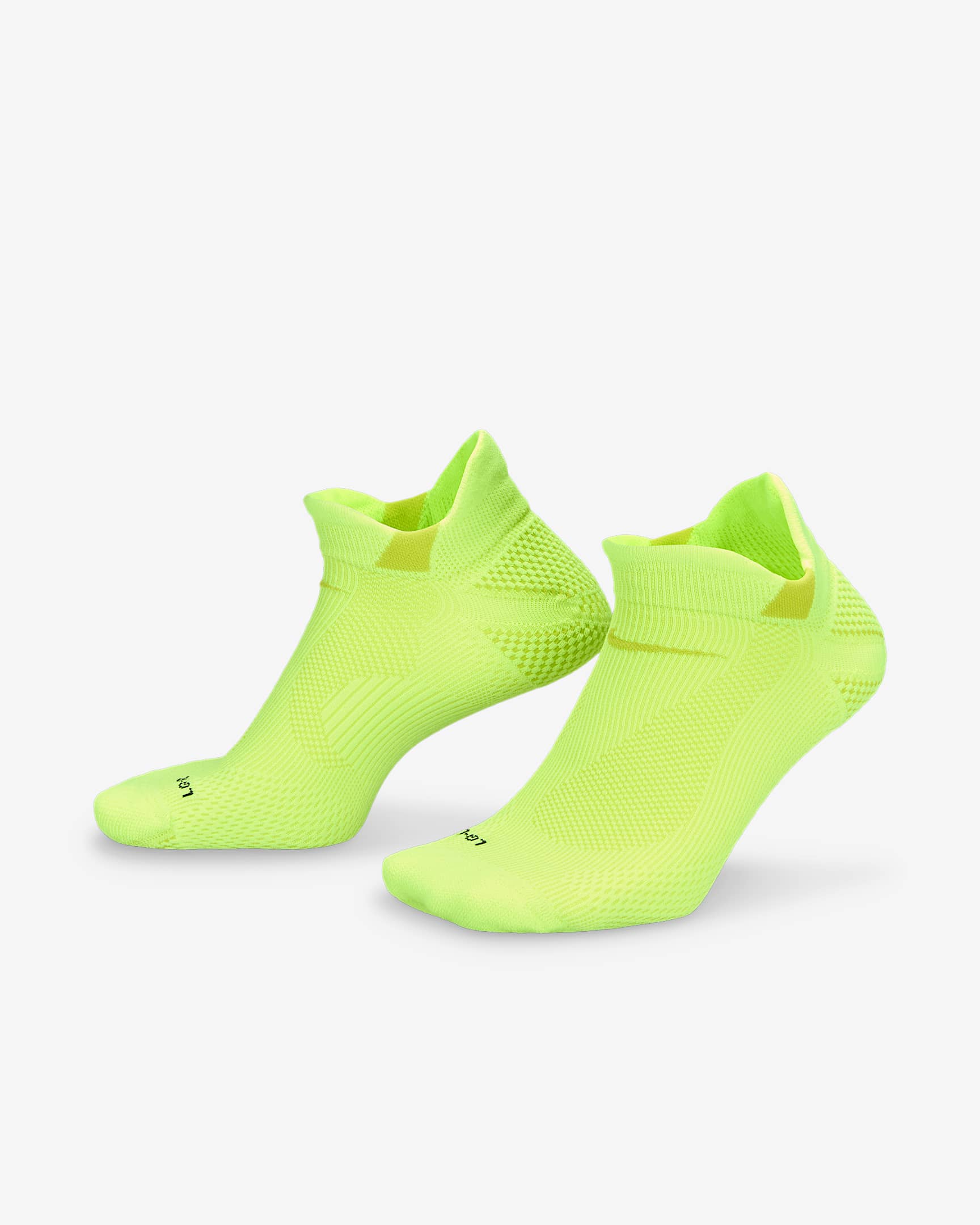 Nike Lightweight Running No-Show Socks (1 Pair) - Volt/Bright Cactus/Black/Bright Cactus
