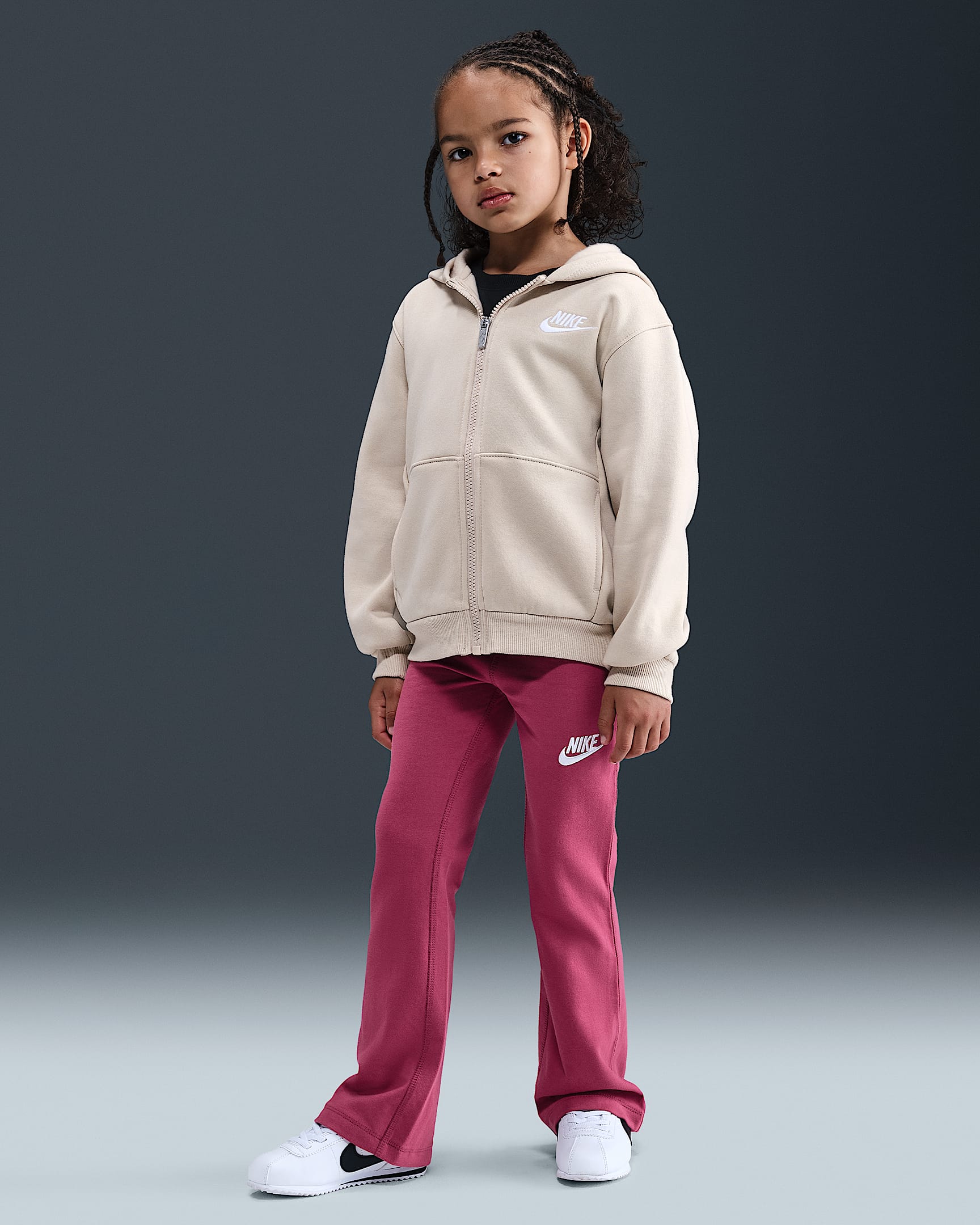 Nike Little Kids' Dri-FIT Flared Leggings - Sweet Beet