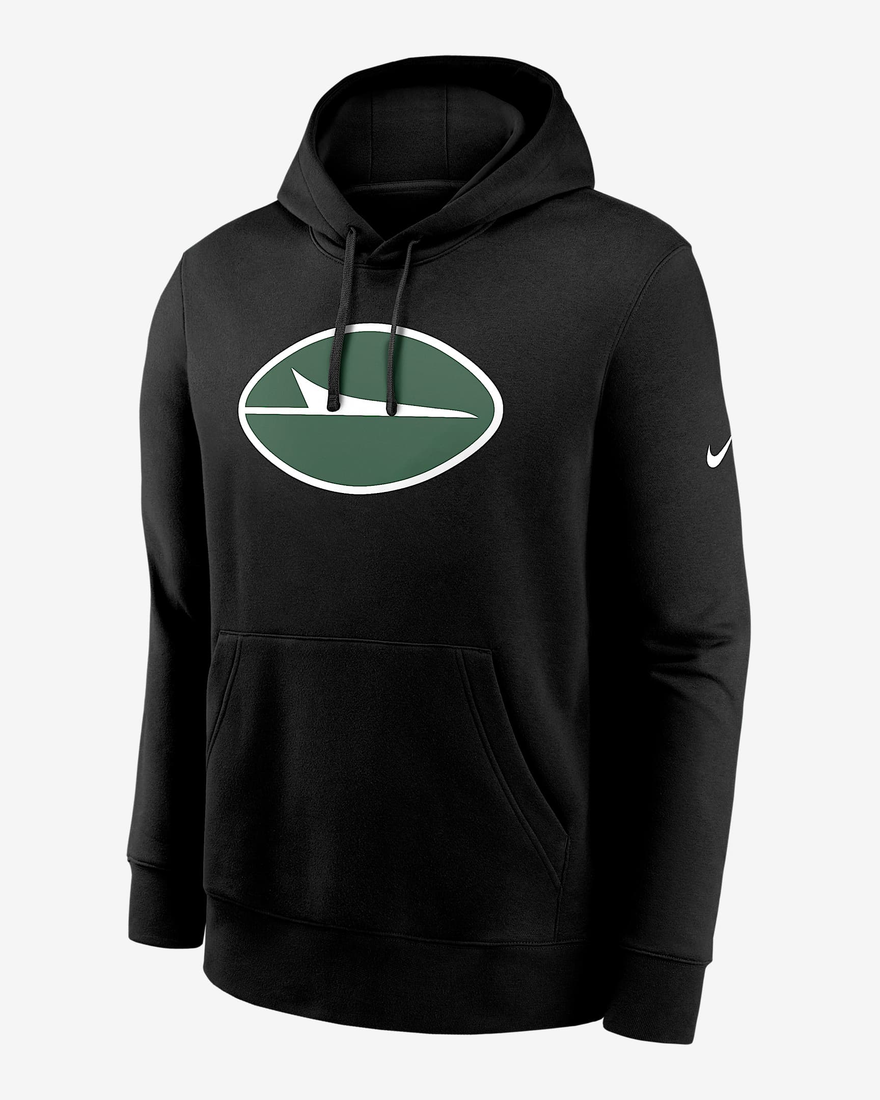 New York Jets Club Logo Men's Nike NFL Pullover Hoodie - Black