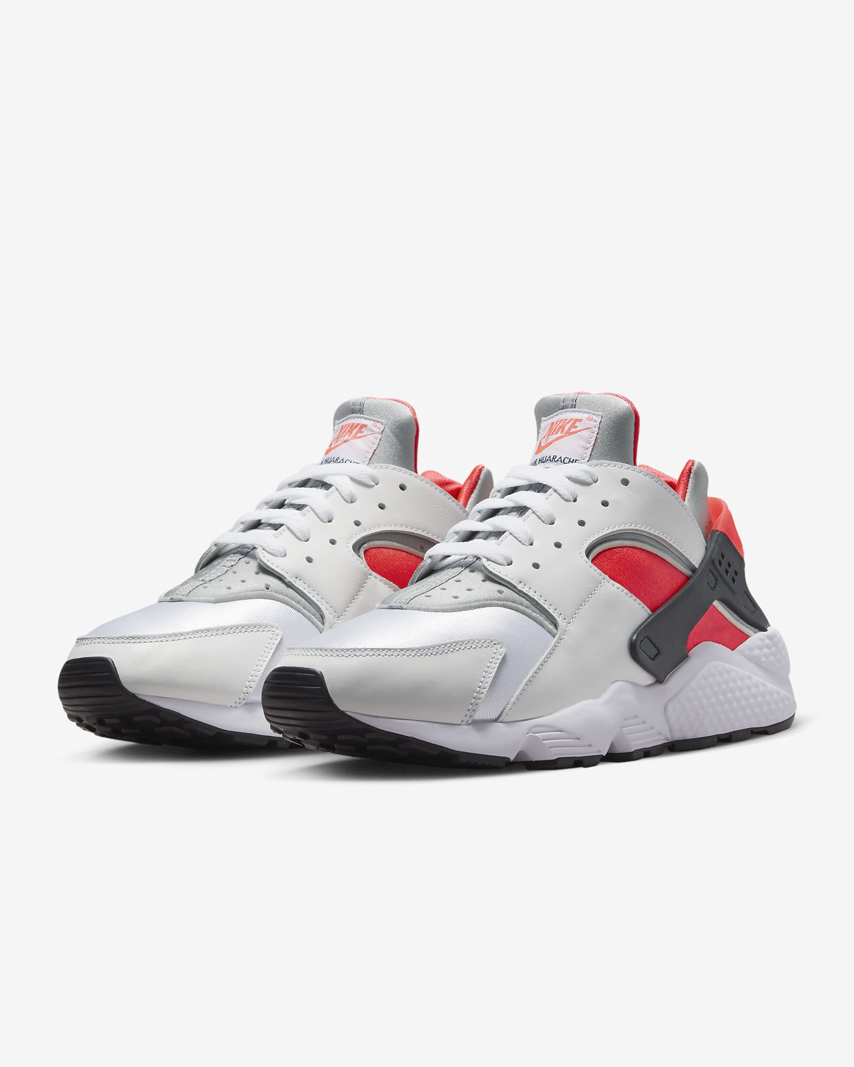 Nike Air Huarache Men's Shoes - White/Infrared 23/Black/Metallic Silver