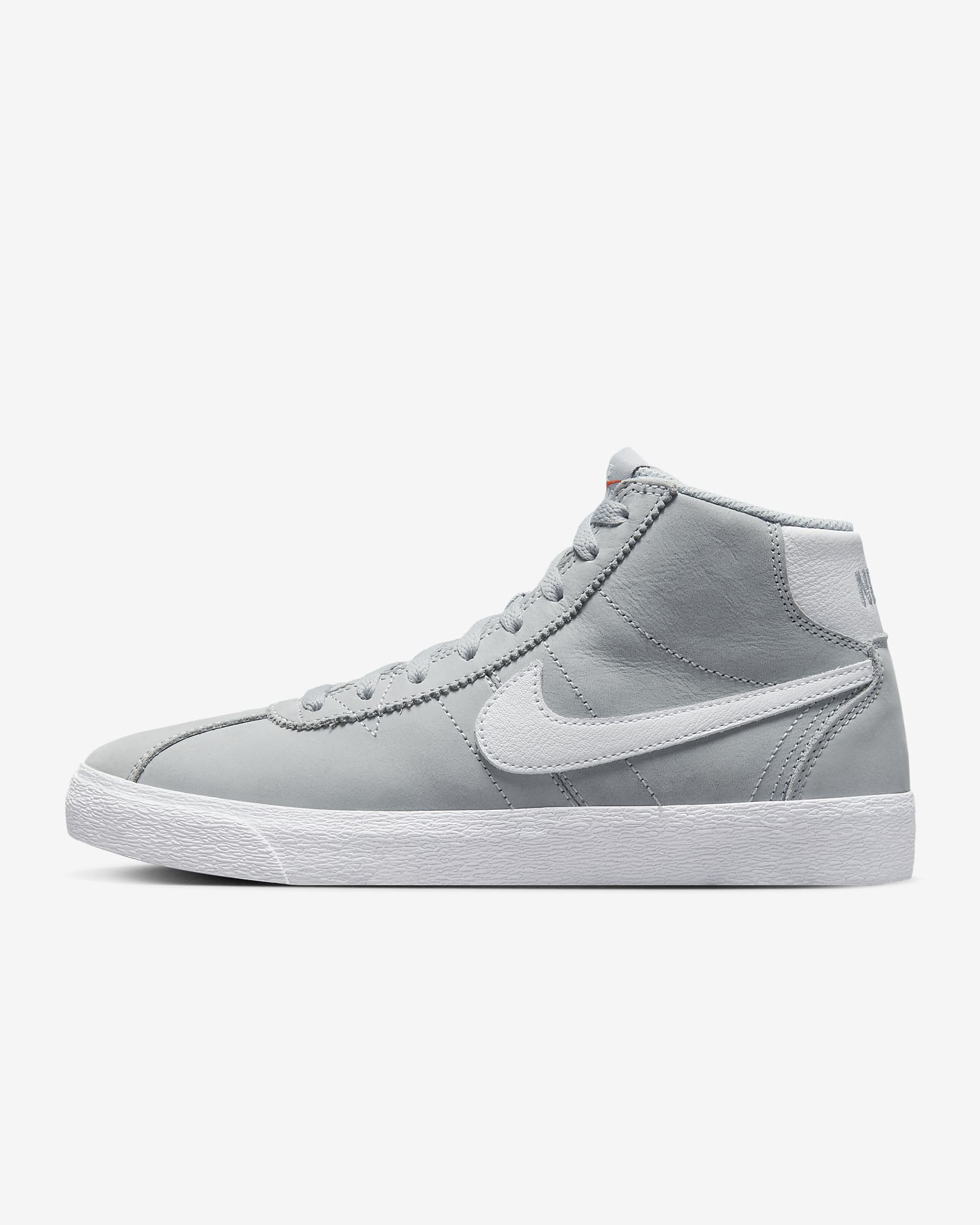 Nike SB Bruin High ISO Skate Shoes - Wolf Grey/Wolf Grey/Gum Light Brown/White