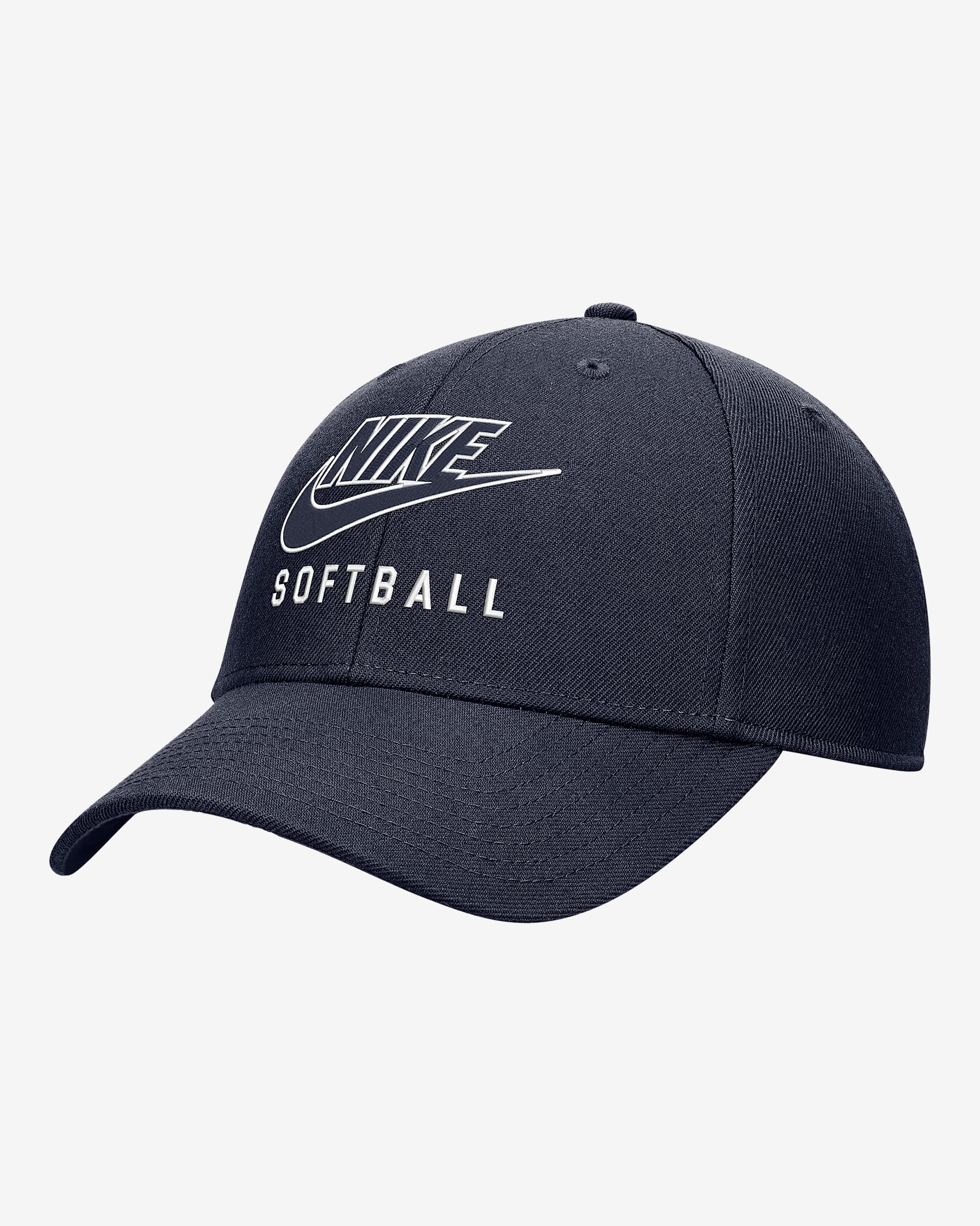 Nike Club Structured Dri-FIT Softball Futura Swoosh Cap - Navy