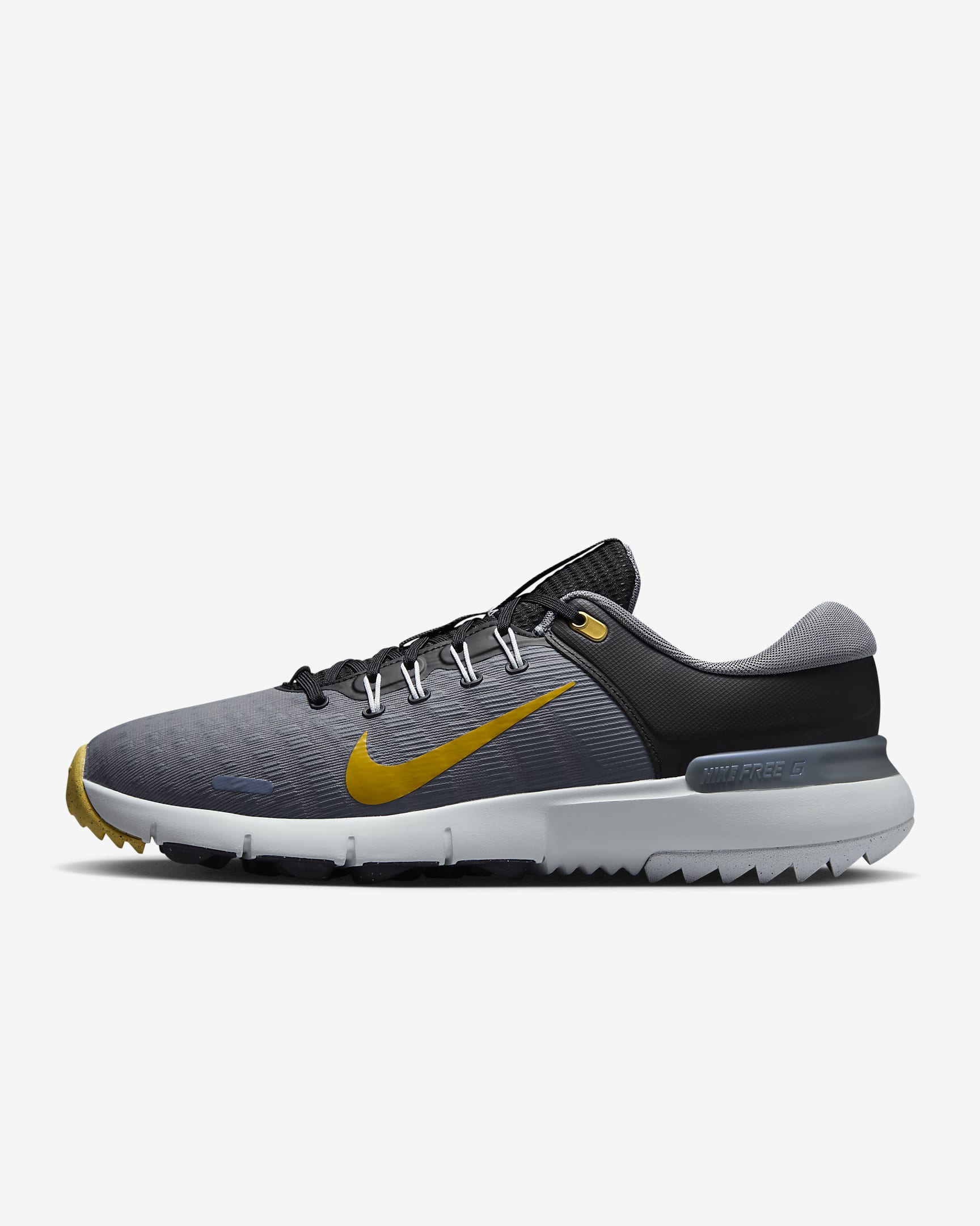 Nike Free Golf NN Golf Shoes - Black/Cool Grey/Pure Platinum/Infinite Gold