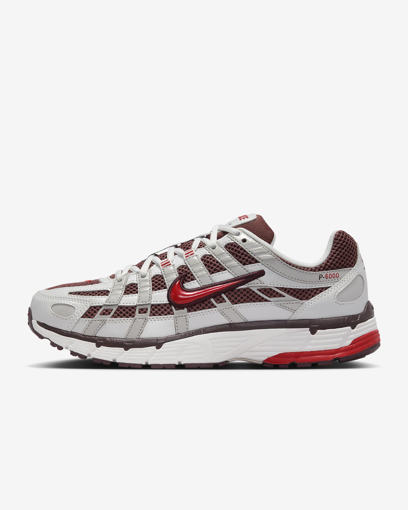 Nike P-6000 Shoes - Metallic Summit White/Dark Pony/Light Iron Ore/Fire Red