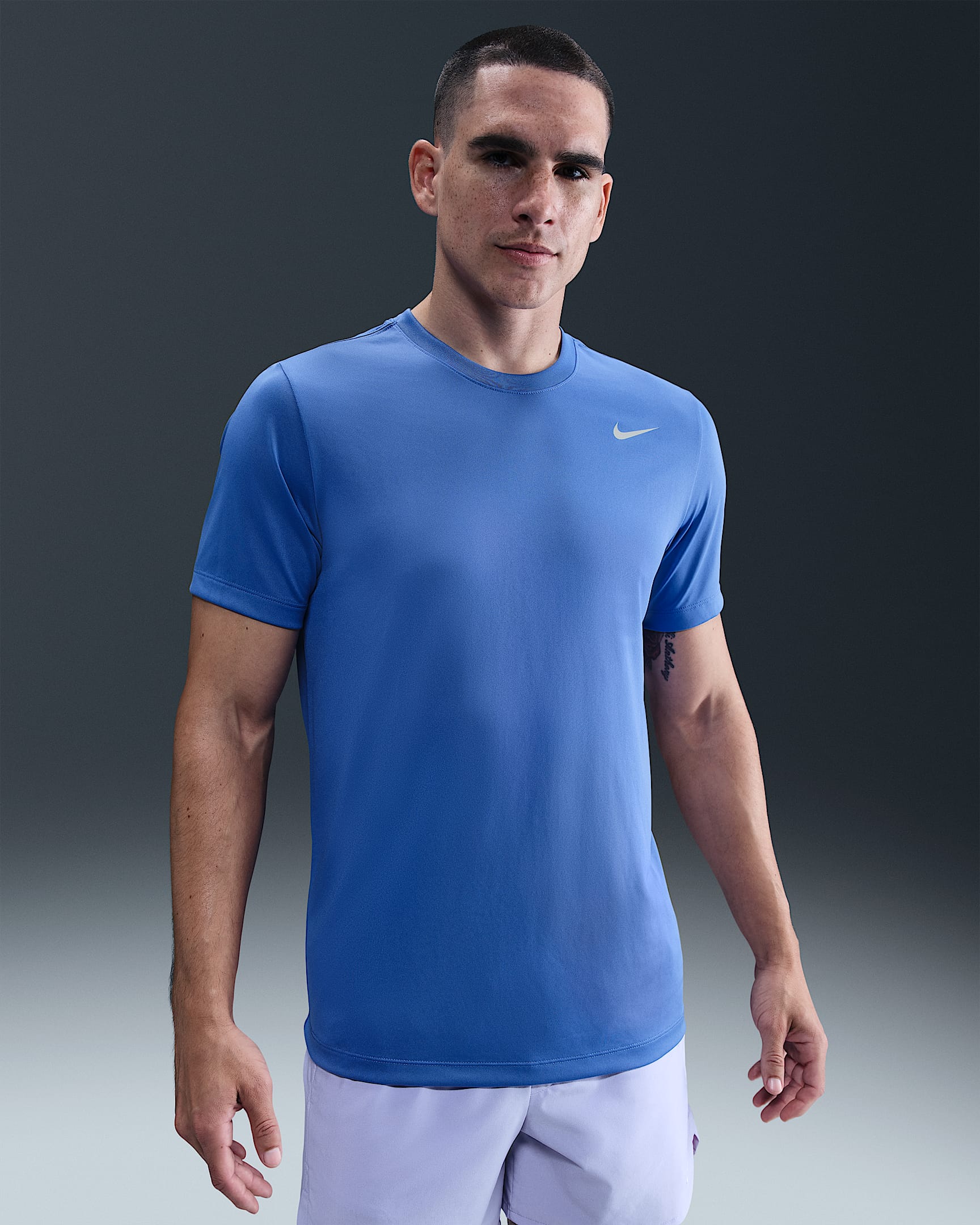 Nike Dri-FIT Legend Men's Fitness T-Shirt - Comet Blue/Matte Silver