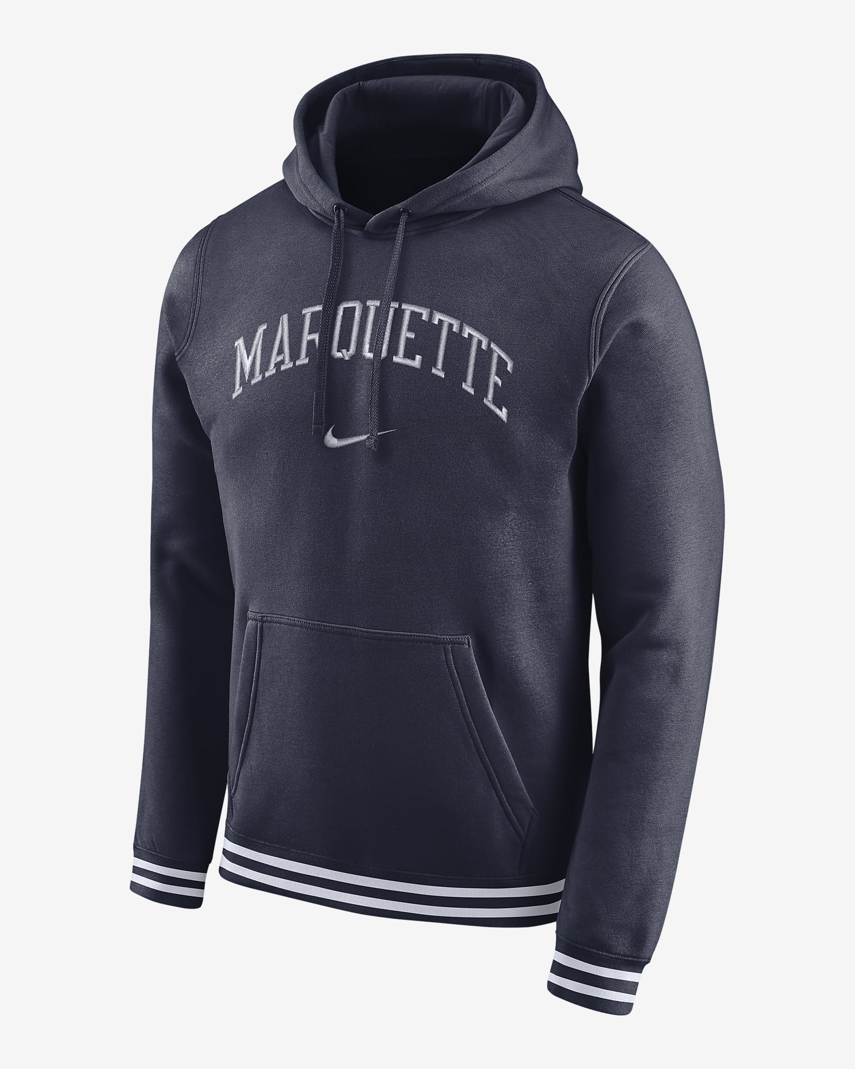 Nike College Retro (Marquette) Men's Fleece Hoodie - College Navy/White