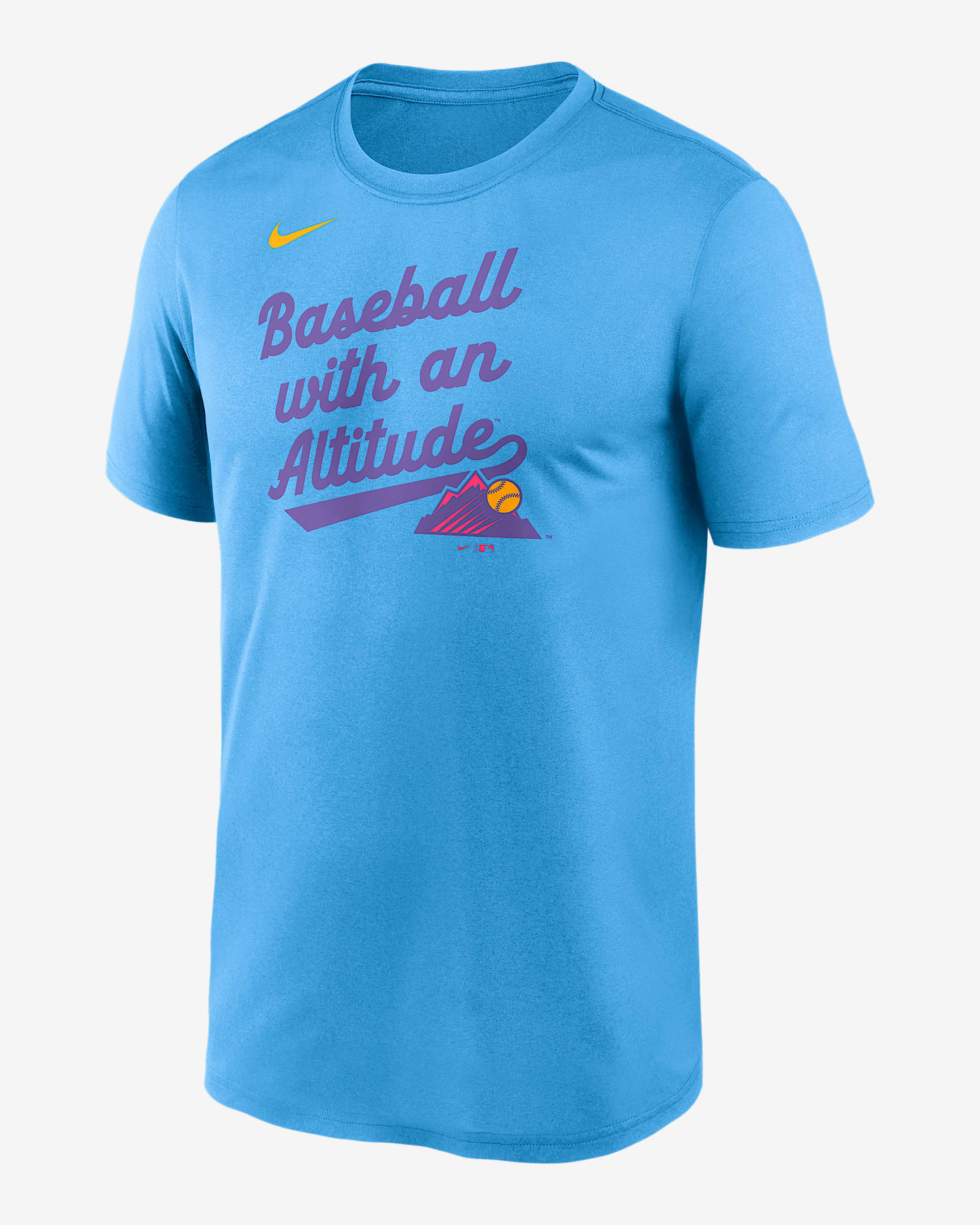 Colorado Rockies City Connect Team Phrase Script Legend Men's Nike Dri-FIT MLB T-Shirt - Grey