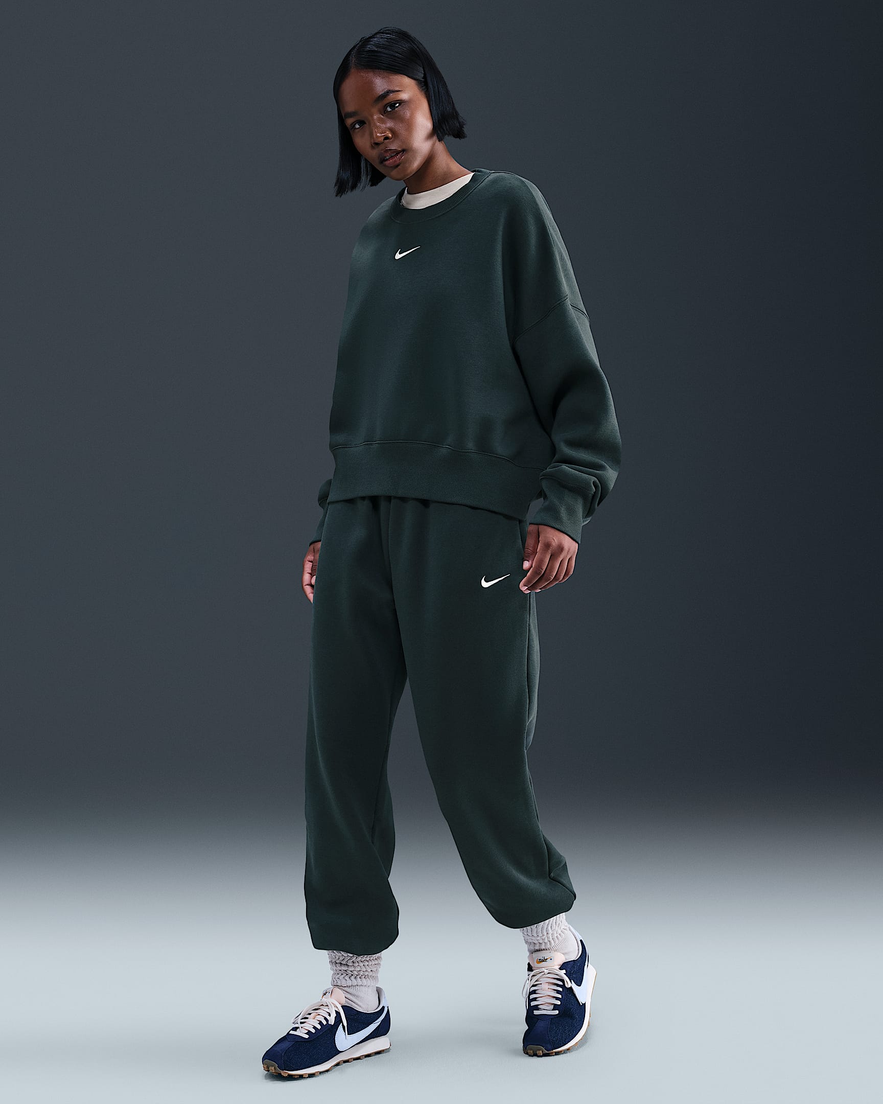 Nike Sportswear Phoenix Fleece Women's High-Waisted Oversized Sweatpants - Seaweed/Sail