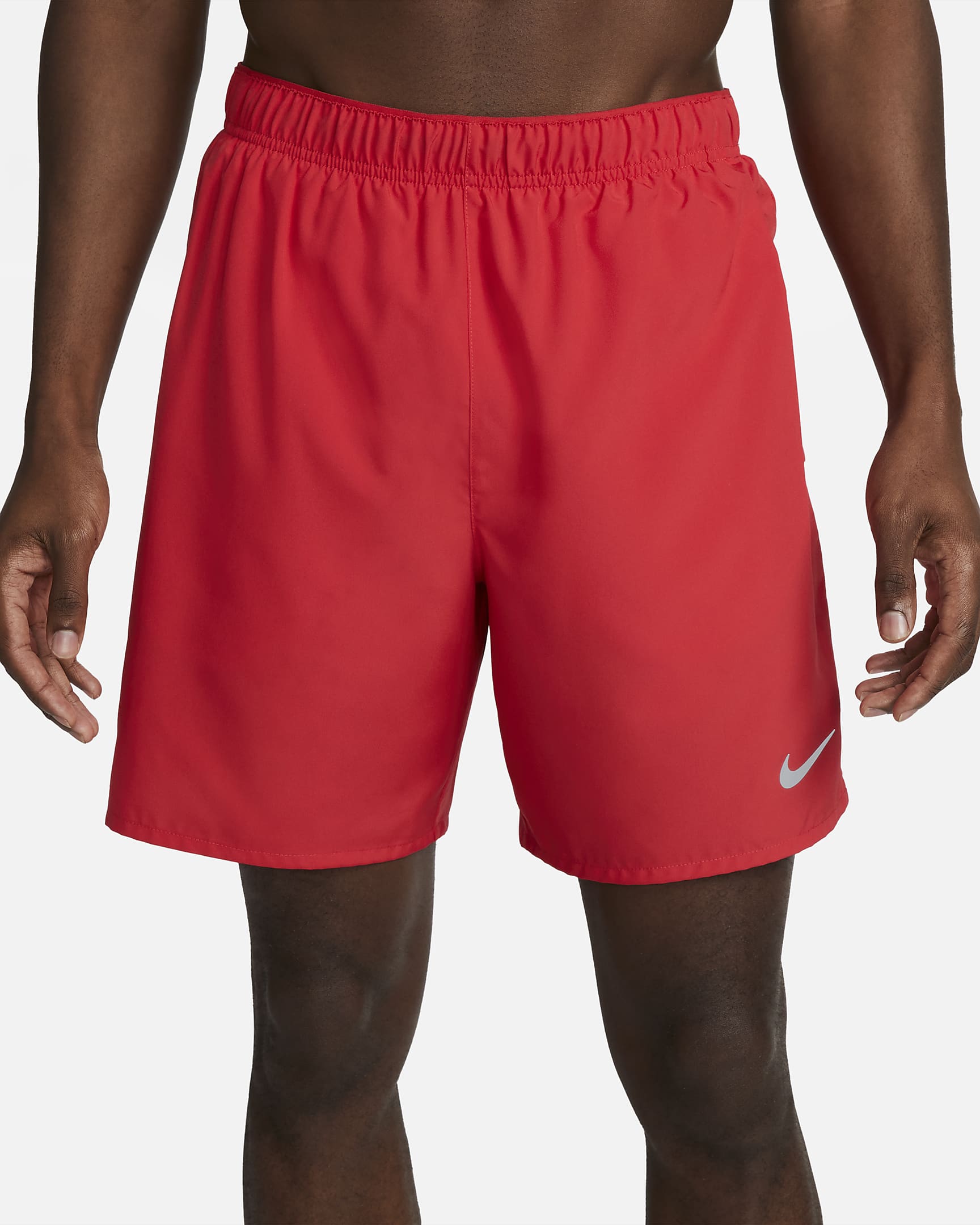 Shorts de running con forro de ropa interior Dri-FIT de 18 cm para hombre Nike Challenger - Rojo universitario/Rojo universitario/Negro