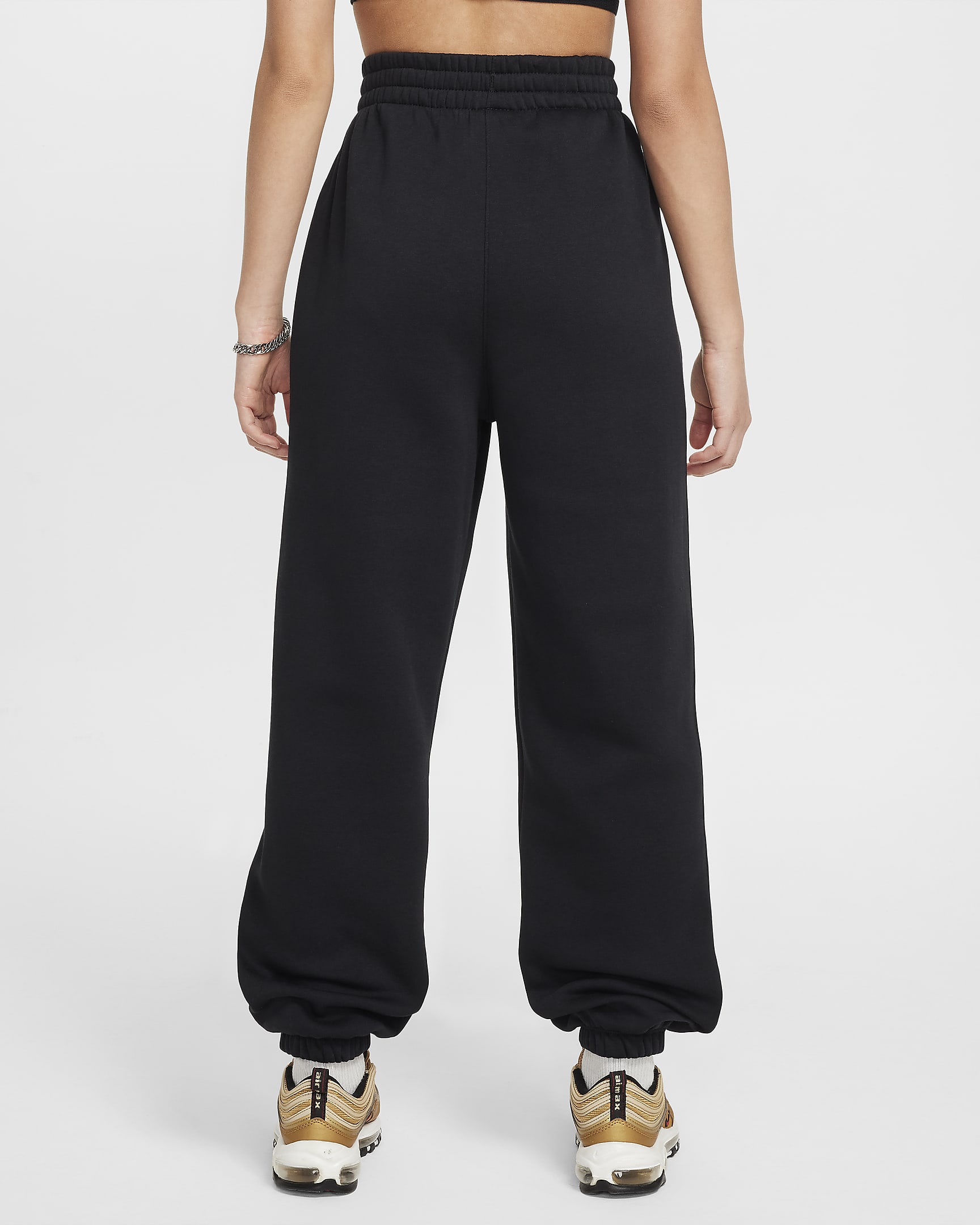 Nike Sportswear Club Fleece Pantalón holgado - Niña - Negro/Blanco