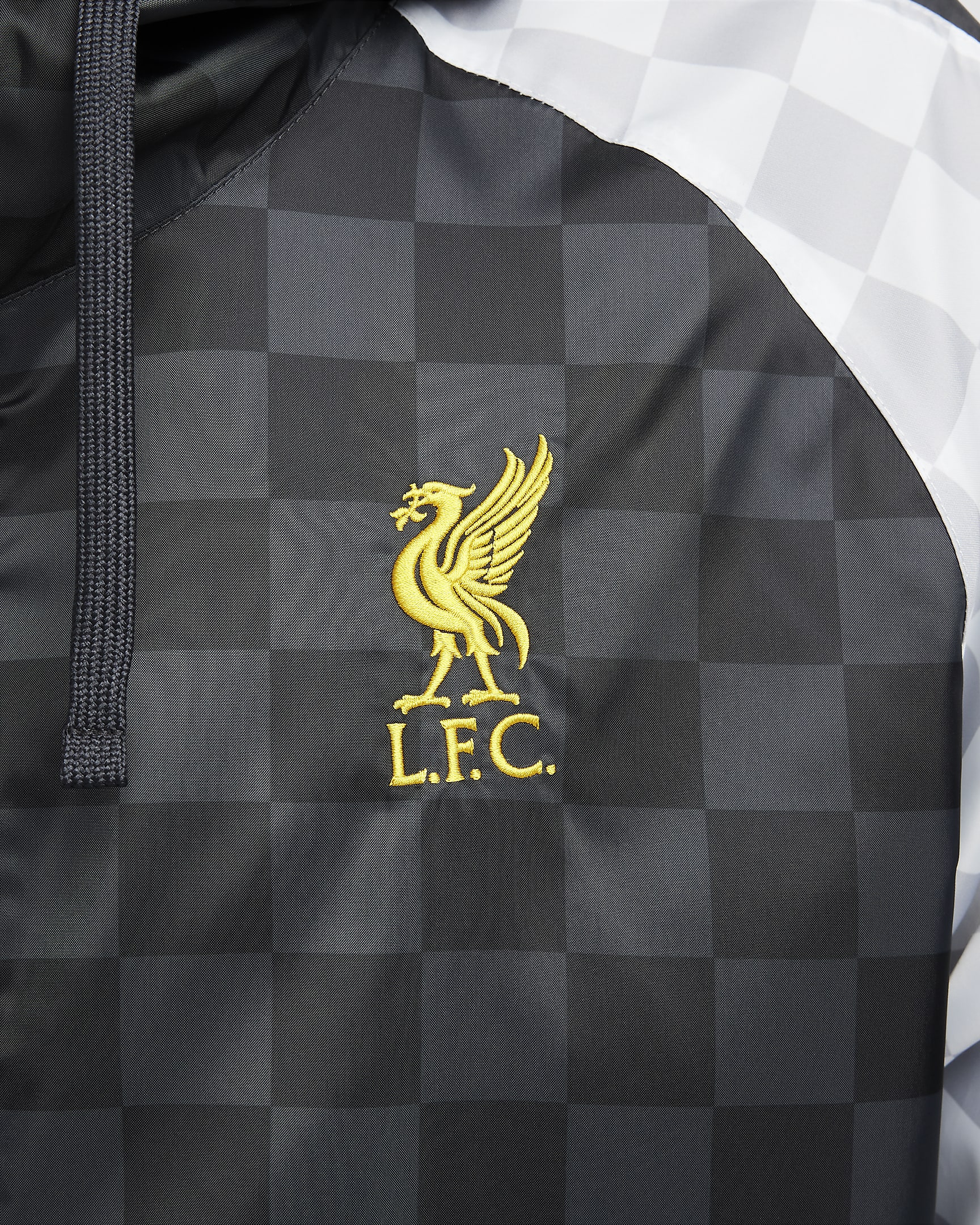 Liverpool F.C. Third Men's Nike Football Hooded Woven Tracksuit - Dark Smoke Grey/Pure Platinum/Chrome Yellow