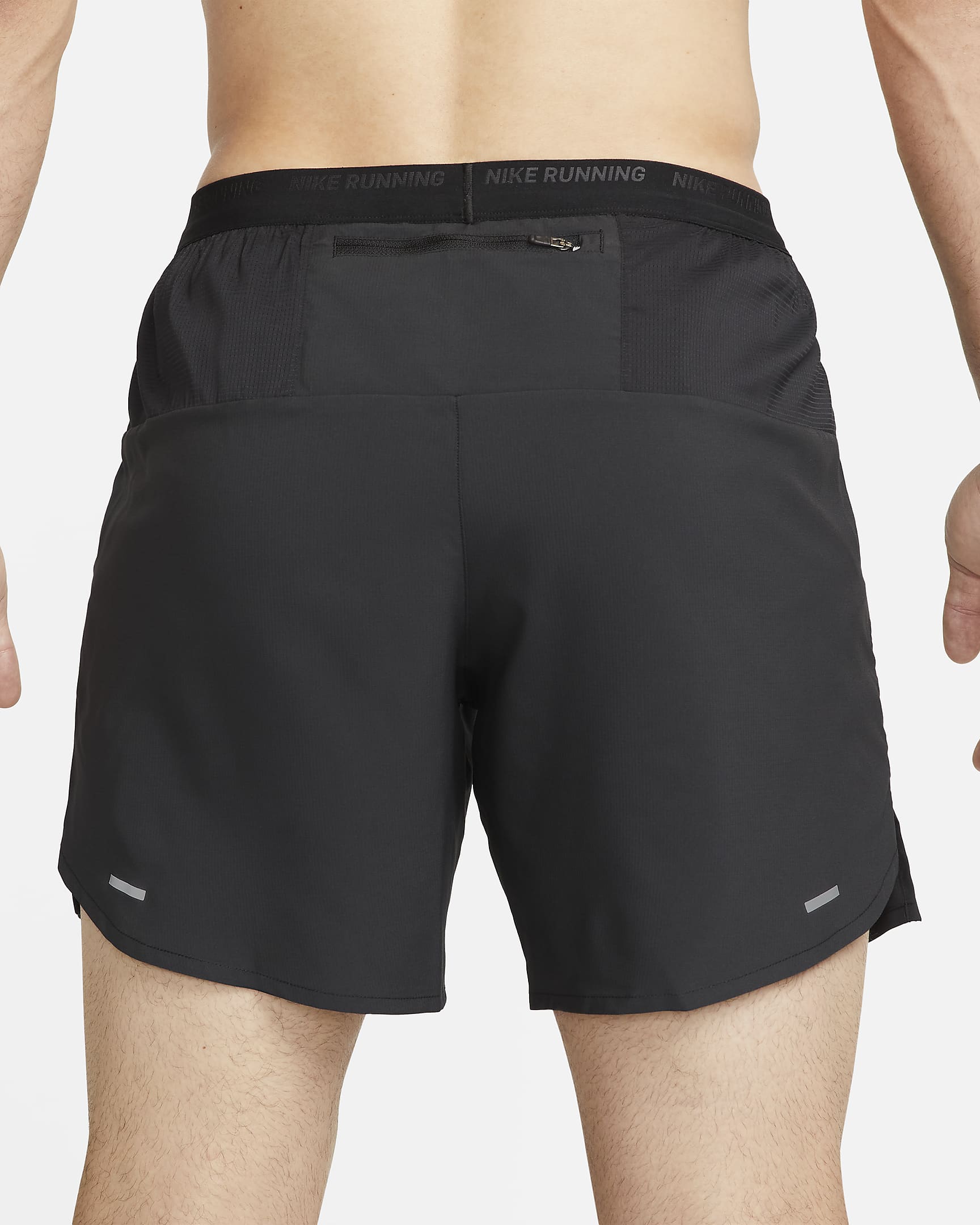 Short de running avec sous-short intégré 18 cm Dri-FIT Nike Stride pour homme - Noir/Noir