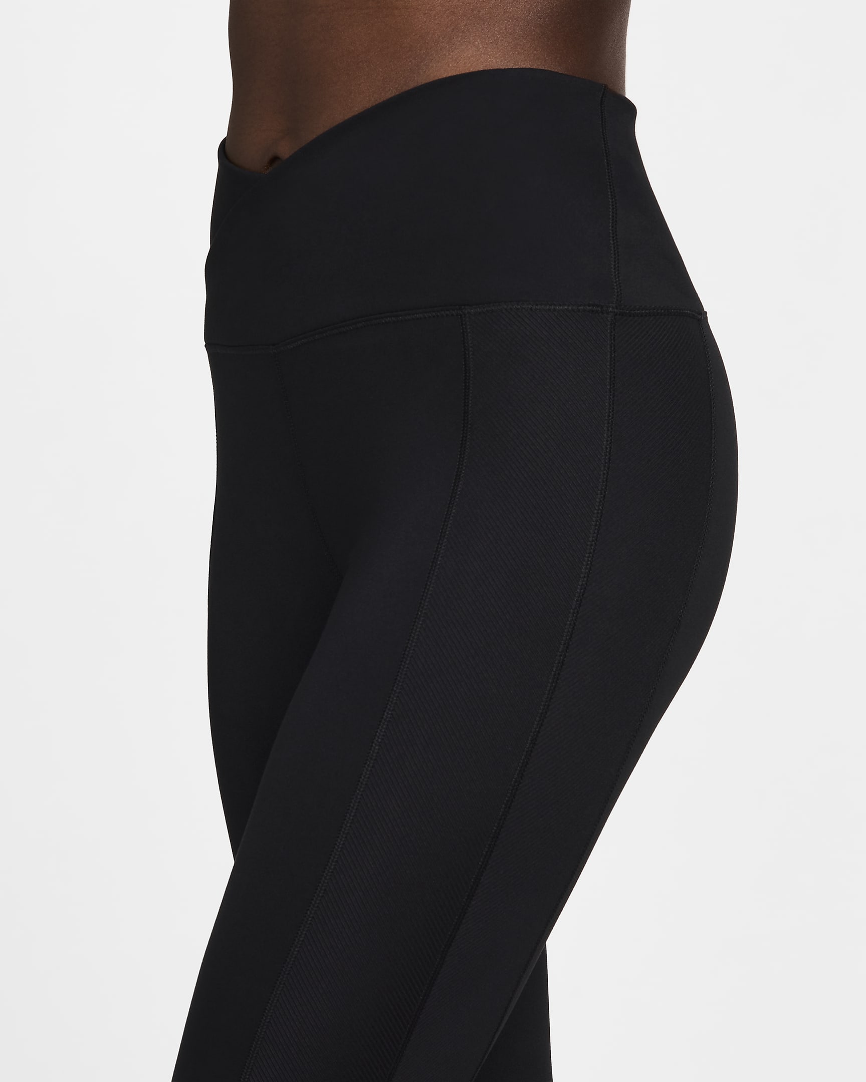 Nike One Wrap 7/8-os, magas derekú női leggings - Fekete/Cool Grey