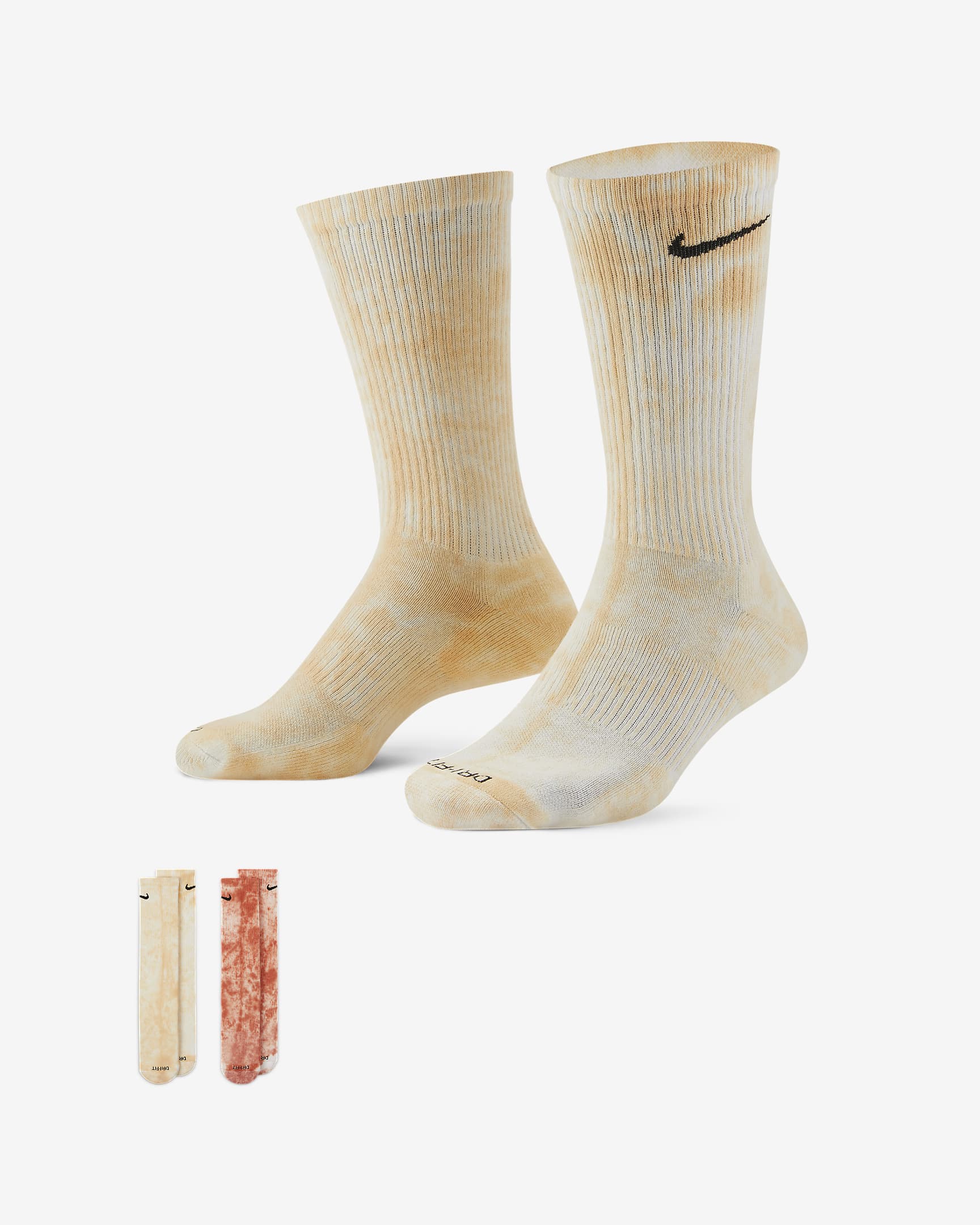 Nike Everyday Plus Calcetas tie-dye acolchadas (2 pares) - Multicolor