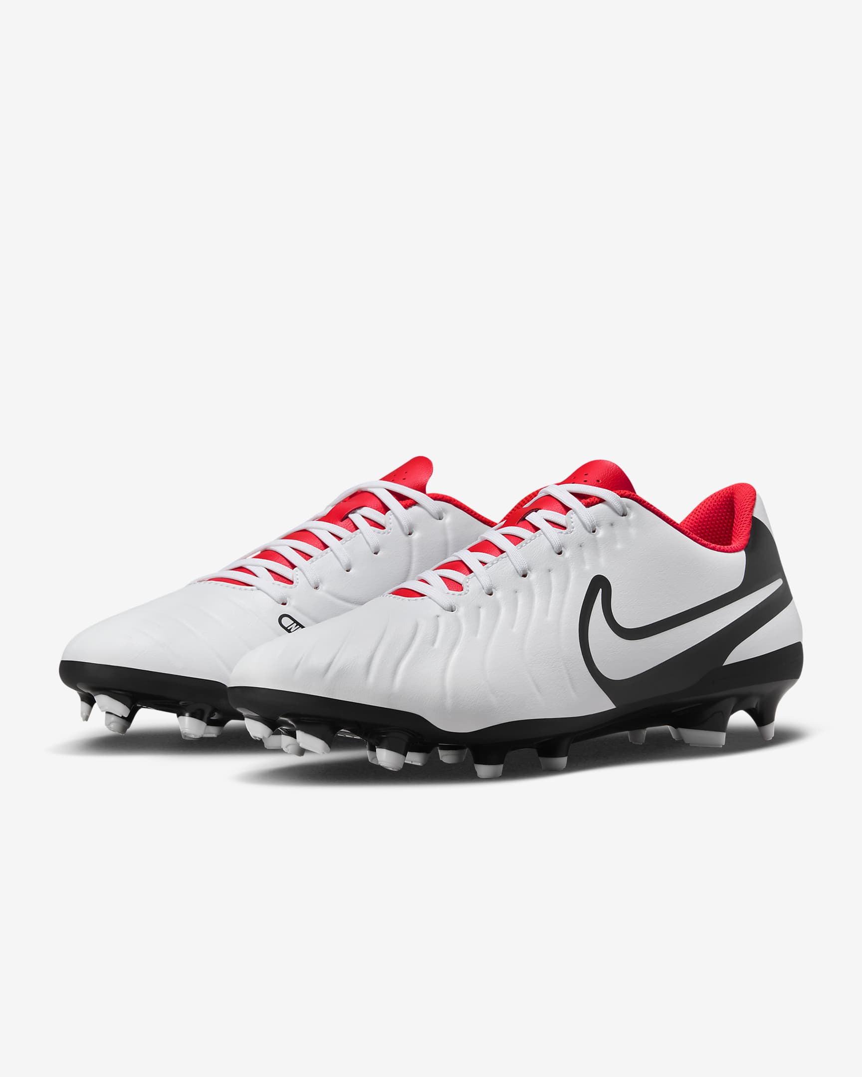 Nike Tiempo Legend 10 Club Multi-Ground Low-Top Football Boot - White/Bright Crimson/Black