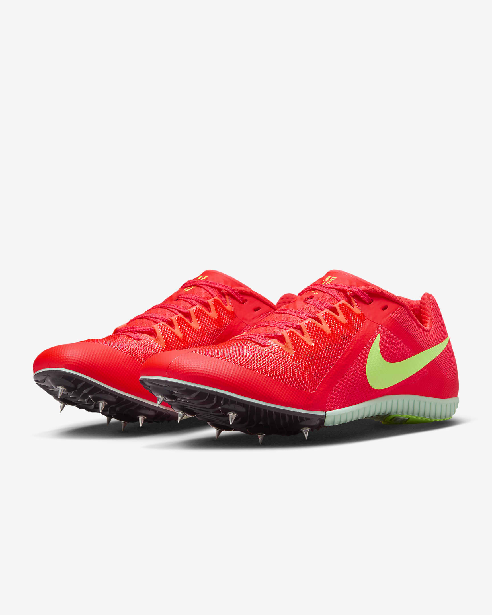 Nike Zoom Rival Track & Field Sprinting Spikes - Bright Crimson/Hyper Orange/Lime Blast/Washed Coral