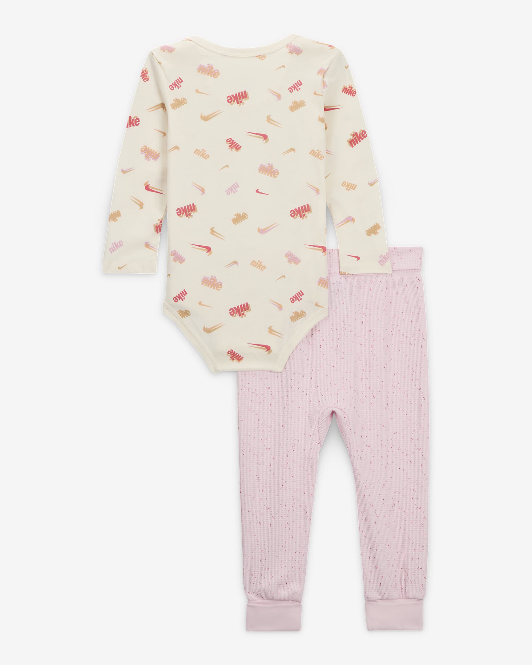 Conjunto de body de dos piezas para bebé (12 a 24 meses) Nike E1D1 - Espuma rosa