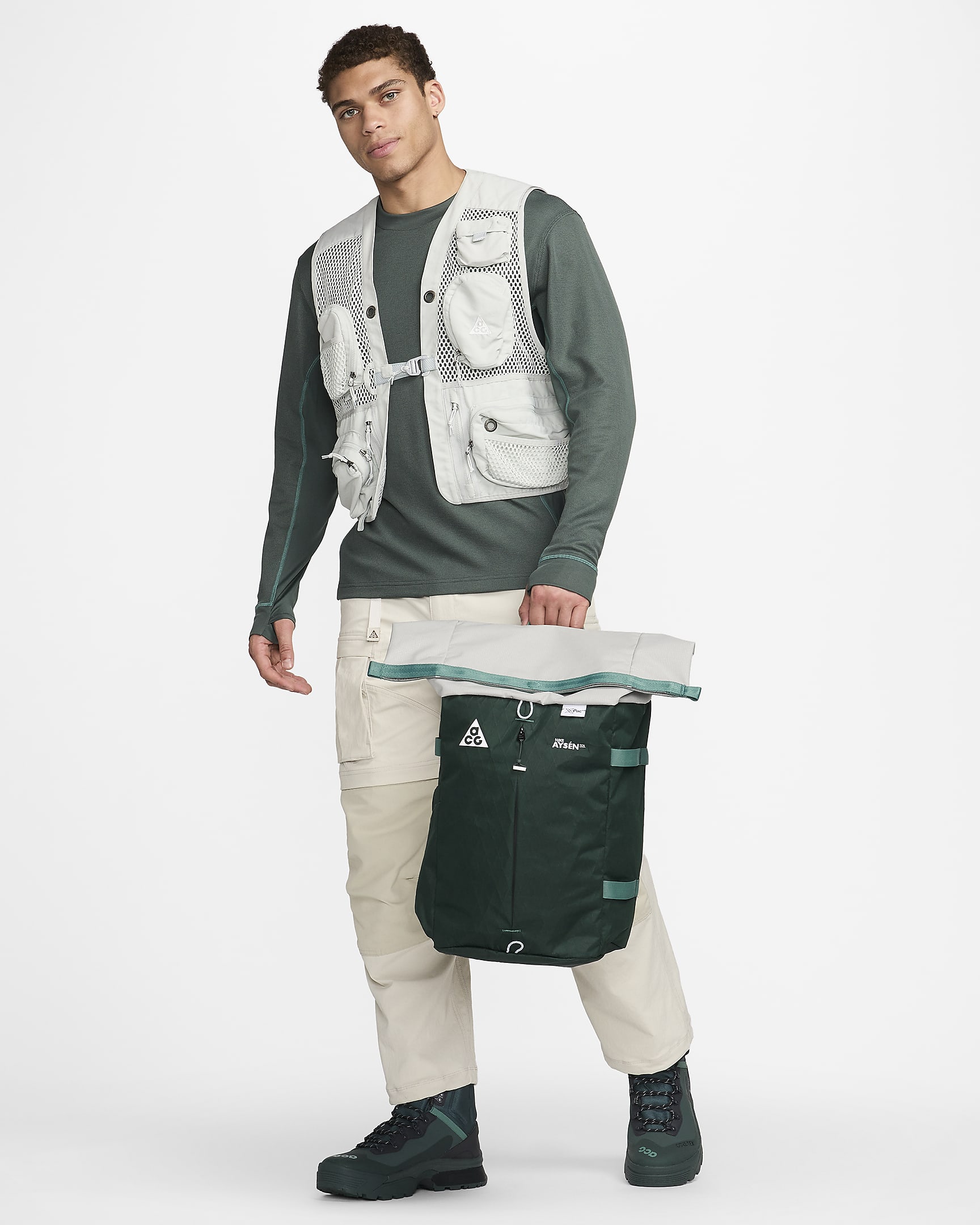 Nike ACG Aysén Day Pack (32L) - Vintage Green/Light Iron Ore/White