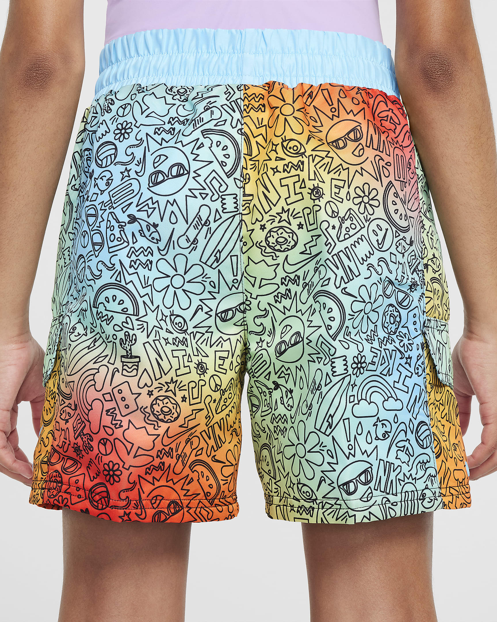 Nike Swim Doodle Big Kids' (Girls') 6" Volley Shorts - Vapor Green