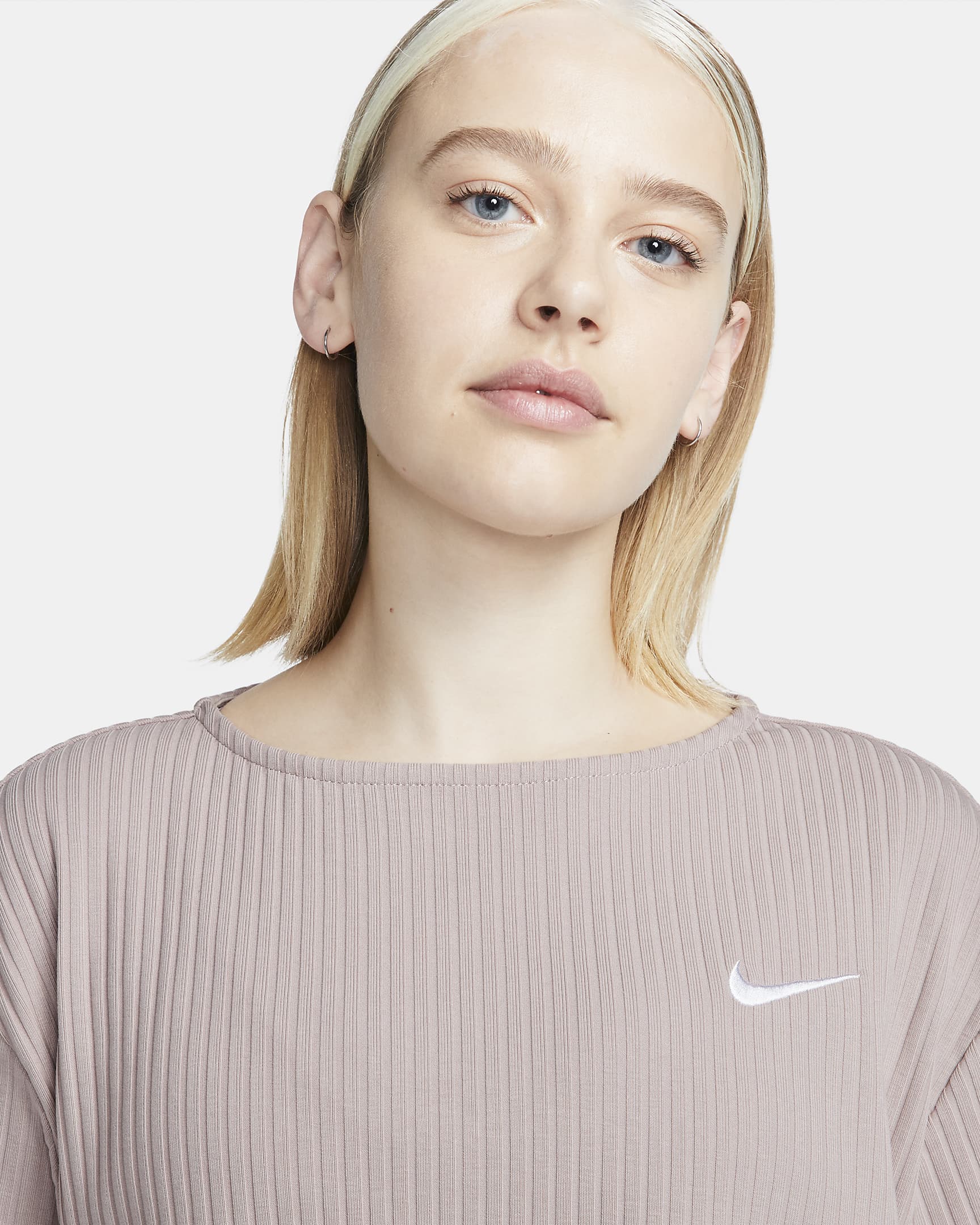 womens nike sportswear ribbed half zip long sleeve top