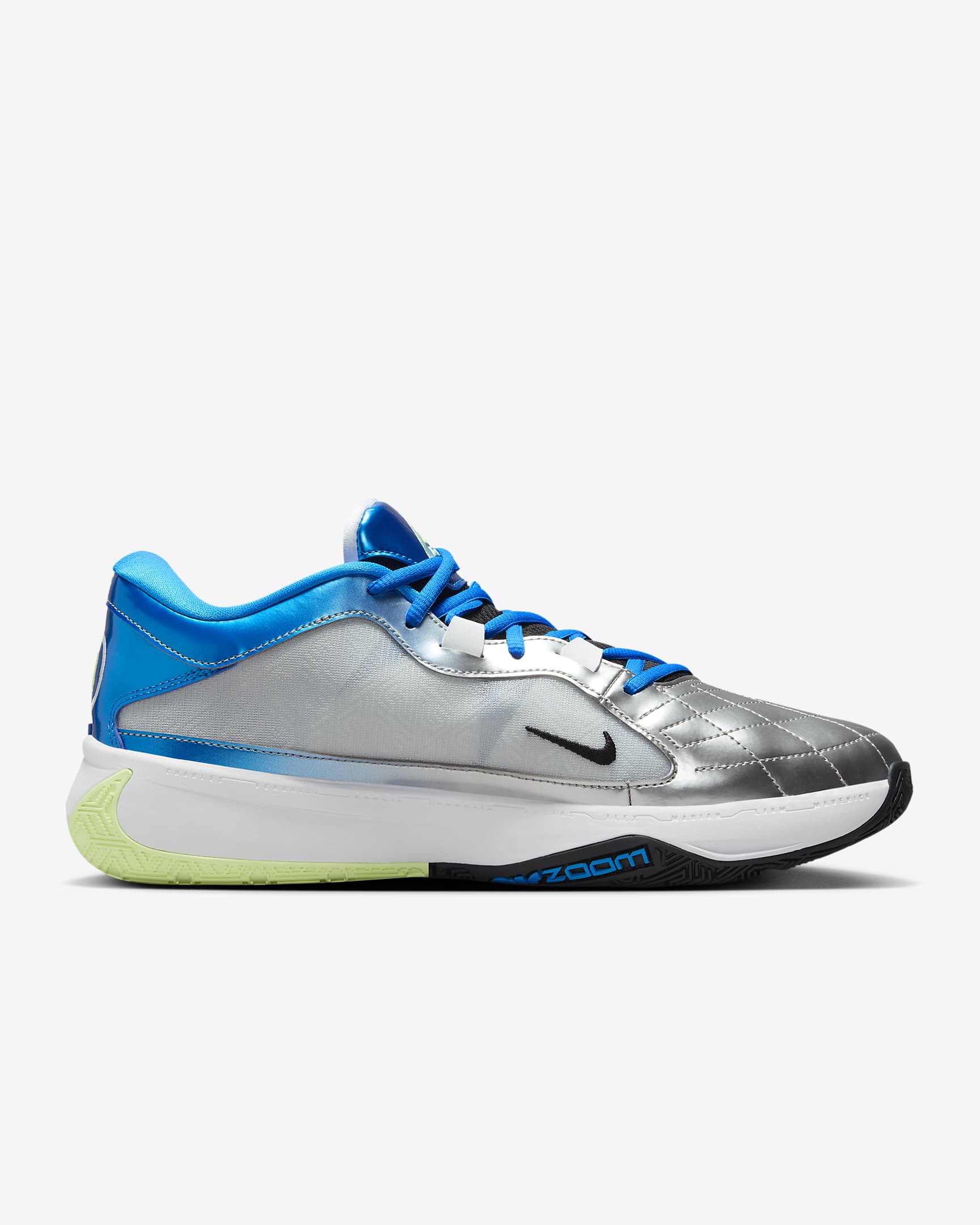 Freak 5 EP Basketball Shoes - Photo Blue/Metallic Silver/Barely Volt/Black