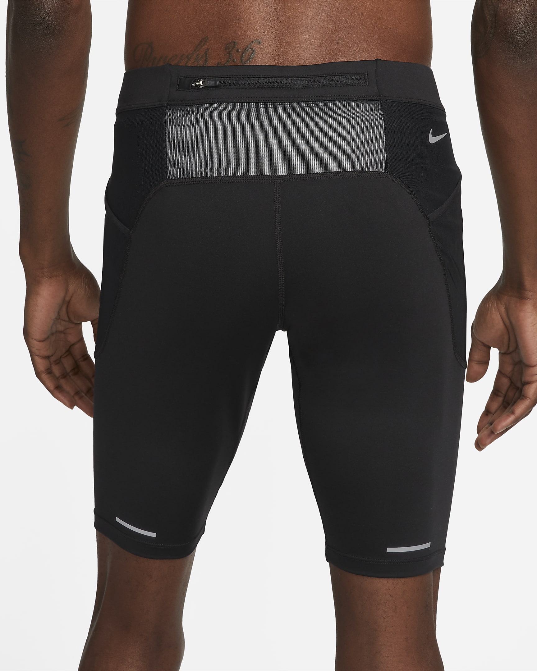 Nike Trail Lava Loops Dri-FIT 1/2-Lauftights für Herren - Schwarz/Weiß