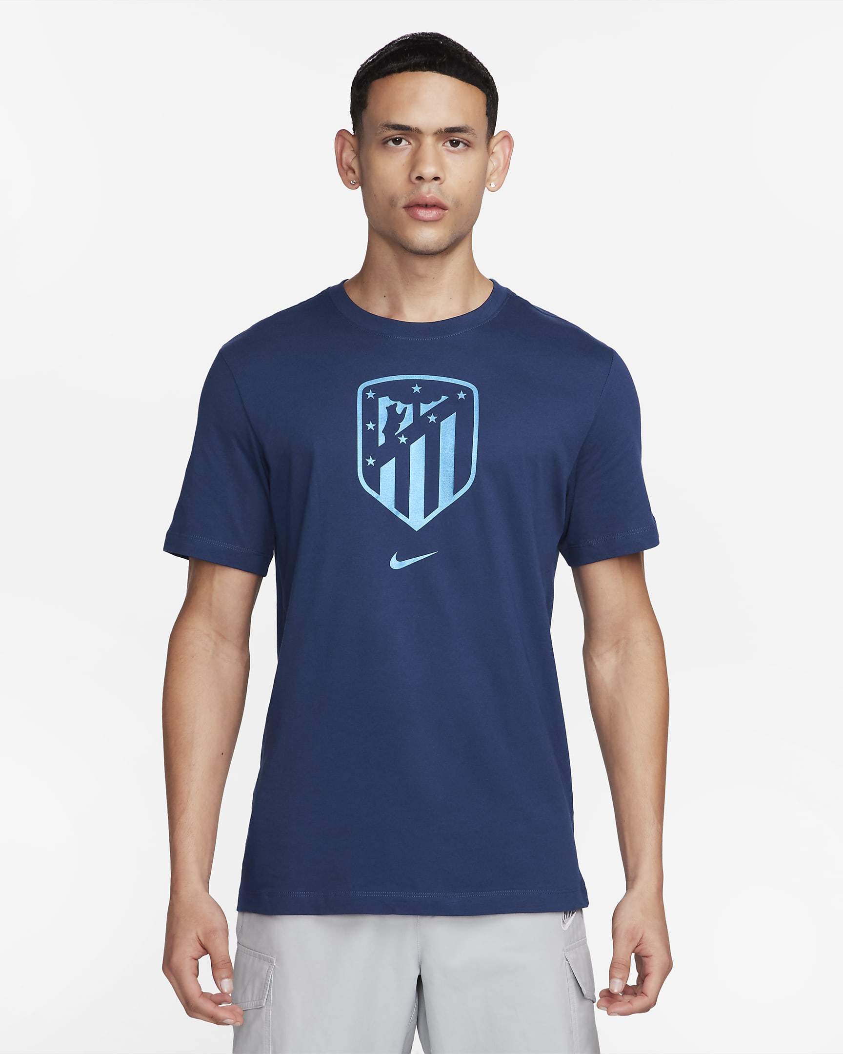 Playera de fútbol para hombre Atlético Madrid Crest - Azul vacío