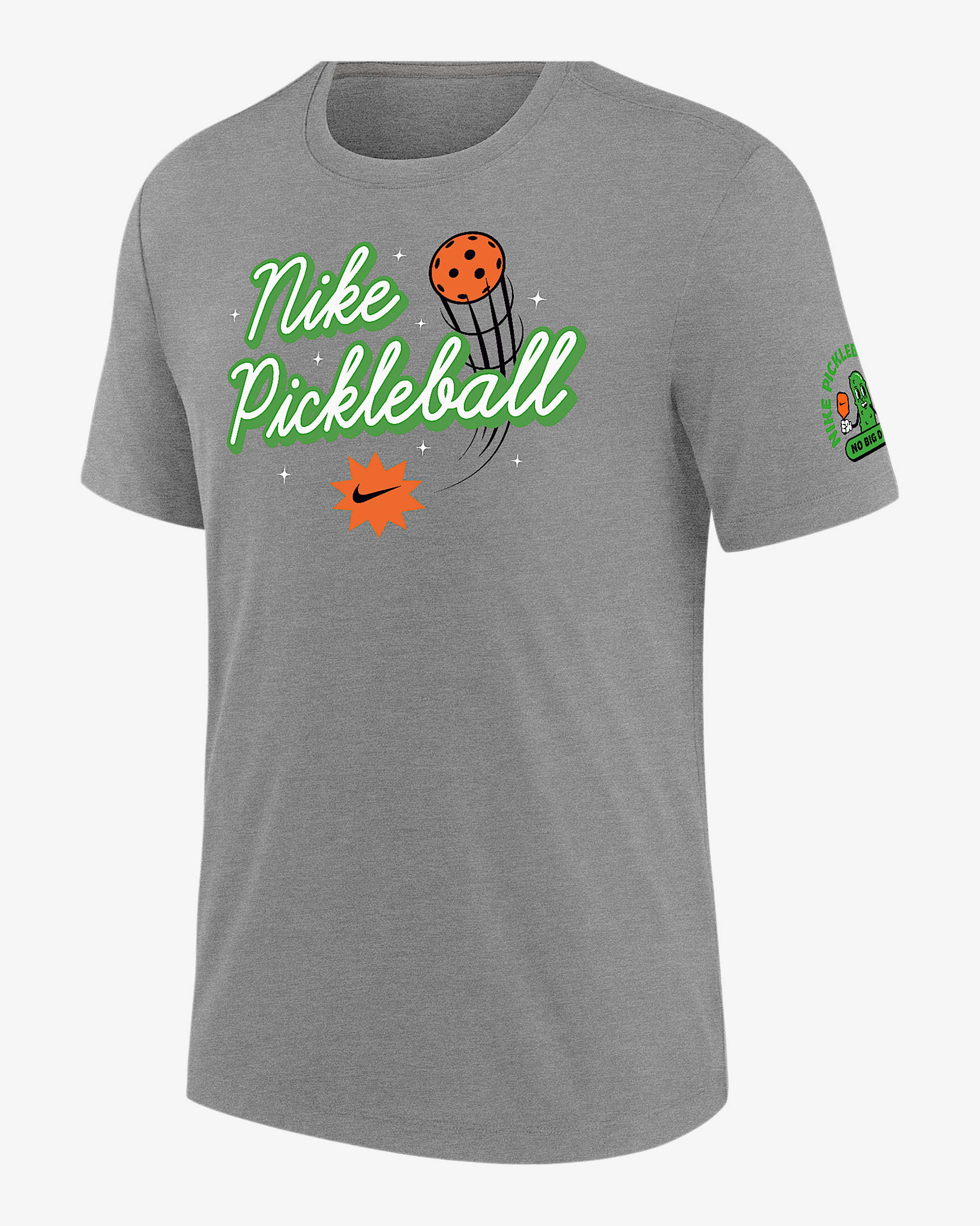 Playera de pickleball para hombre Nike - Gris oscuro jaspeado