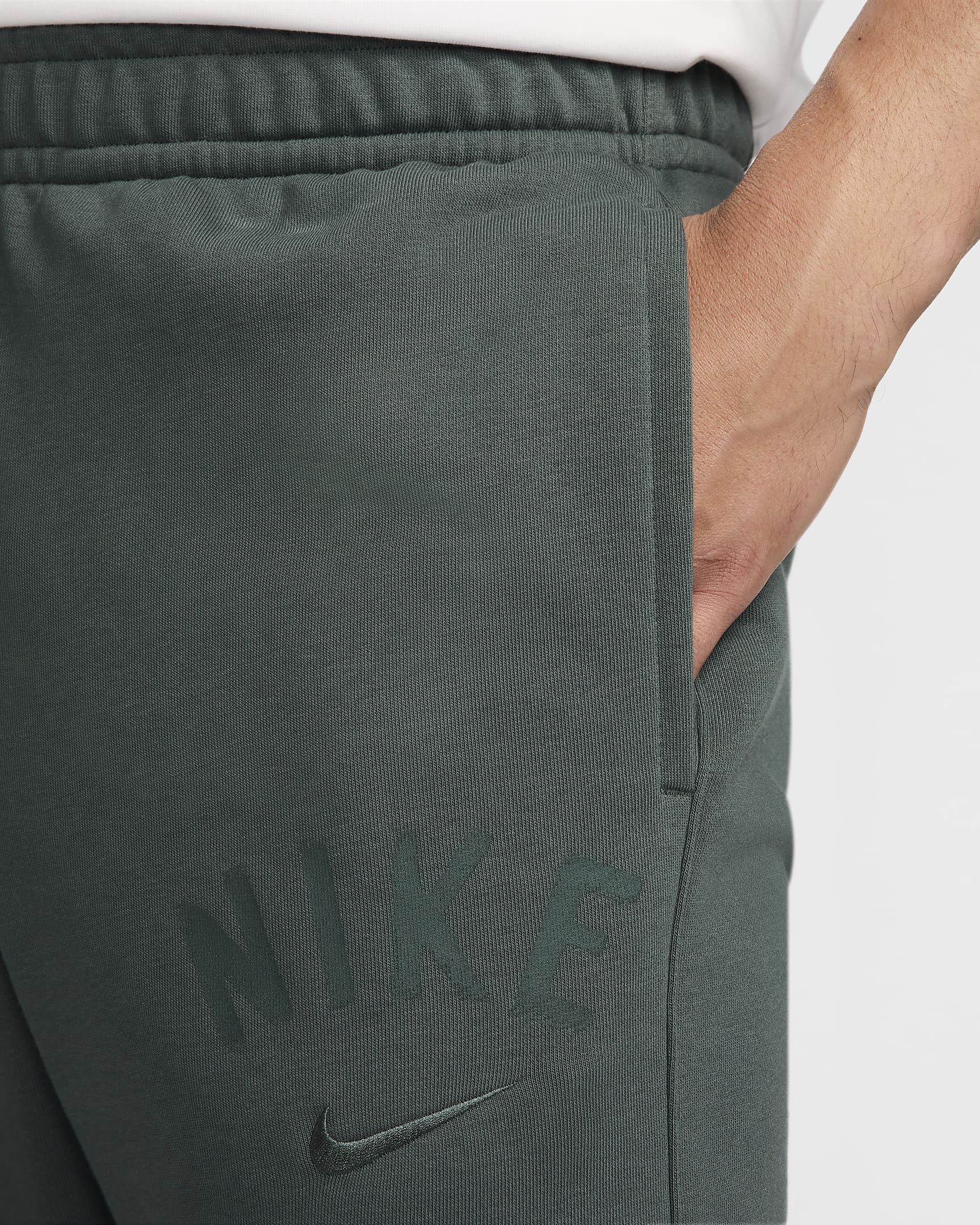 Nike Swoosh Men's Dri-FIT Fleece Fitness Joggers - Vintage Green/Vintage Green