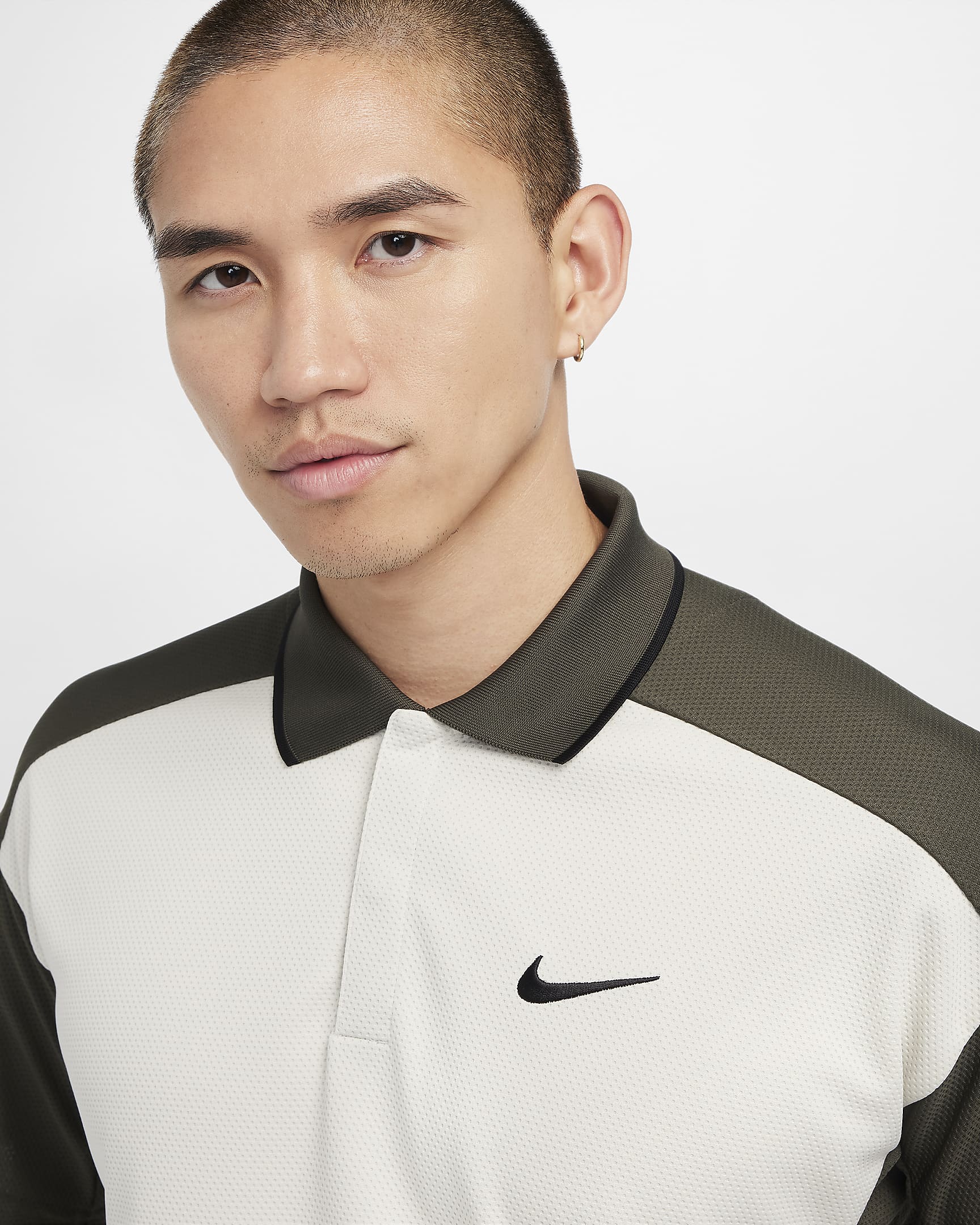 เสื้อโปโลกอล์ฟผู้ชาย Dri-FIT Nike Golf Club - Light Bone/Cargo Khaki/ดำ/ดำ