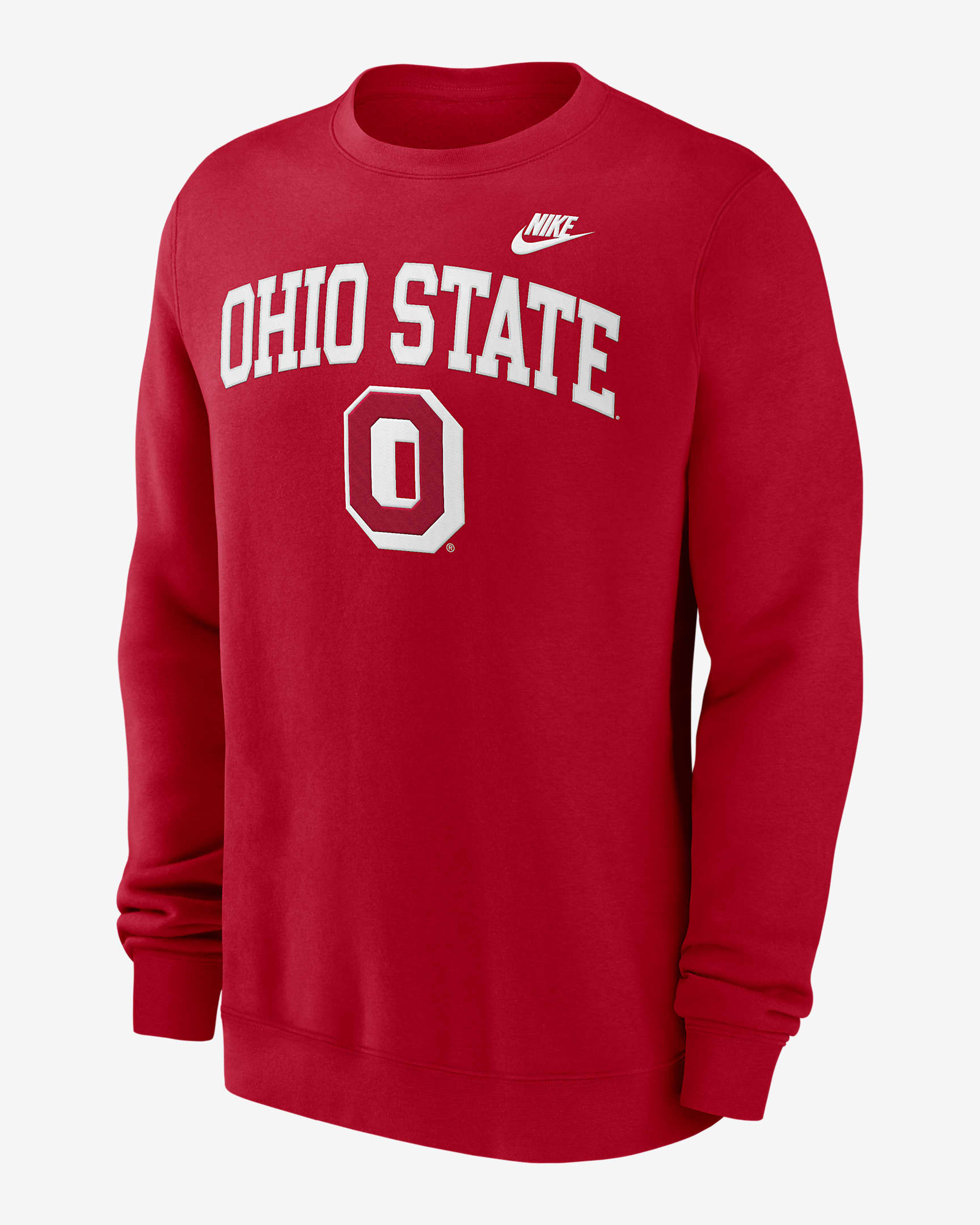 Sudadera de cuello redondo sin cierre universitaria Nike para hombre Ohio State Buckeyes Legacy Classic Arch Over Logo - Rojo universitario