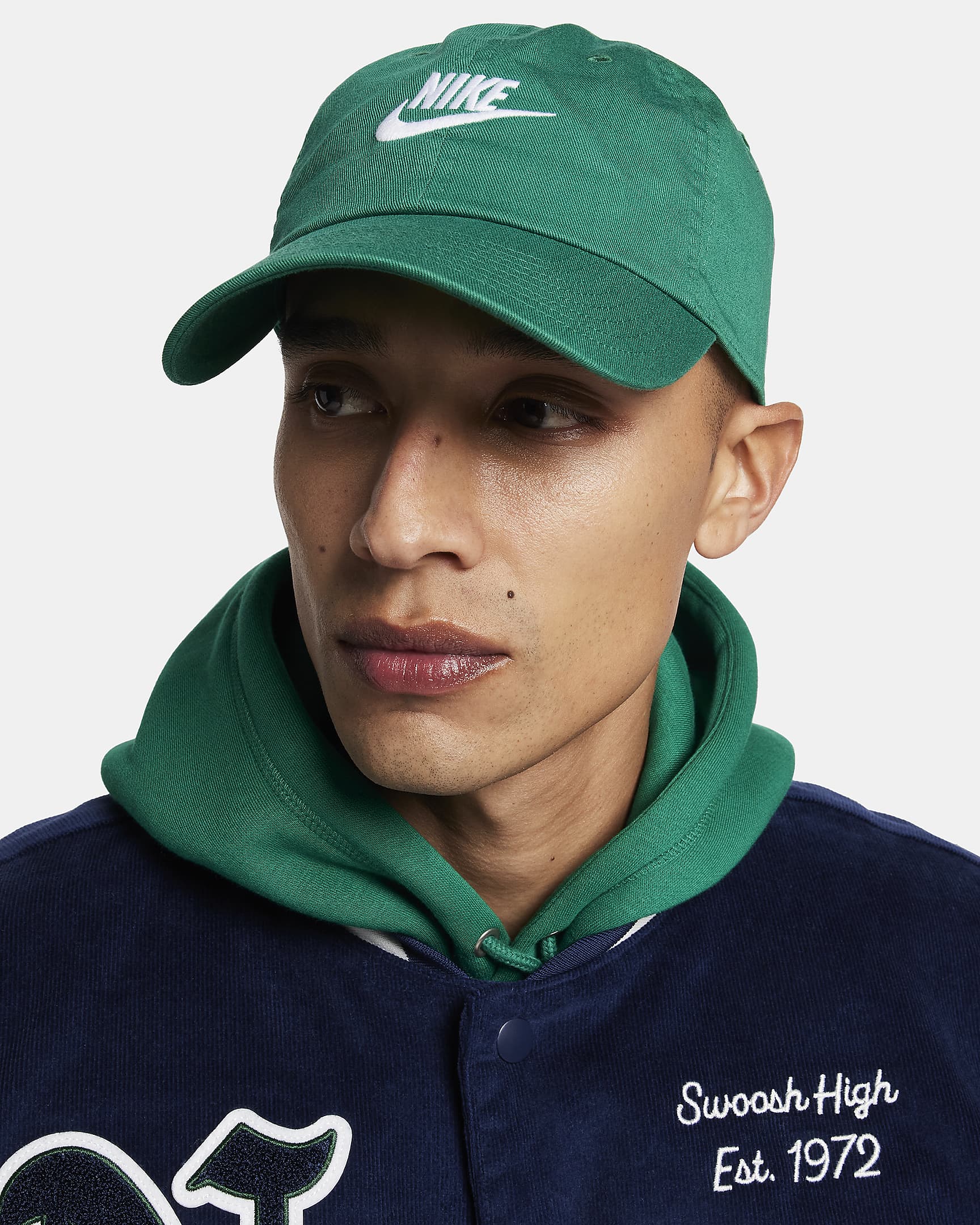 Cappello Nike Club Unstructured Futura Wash - Malachite/Bianco