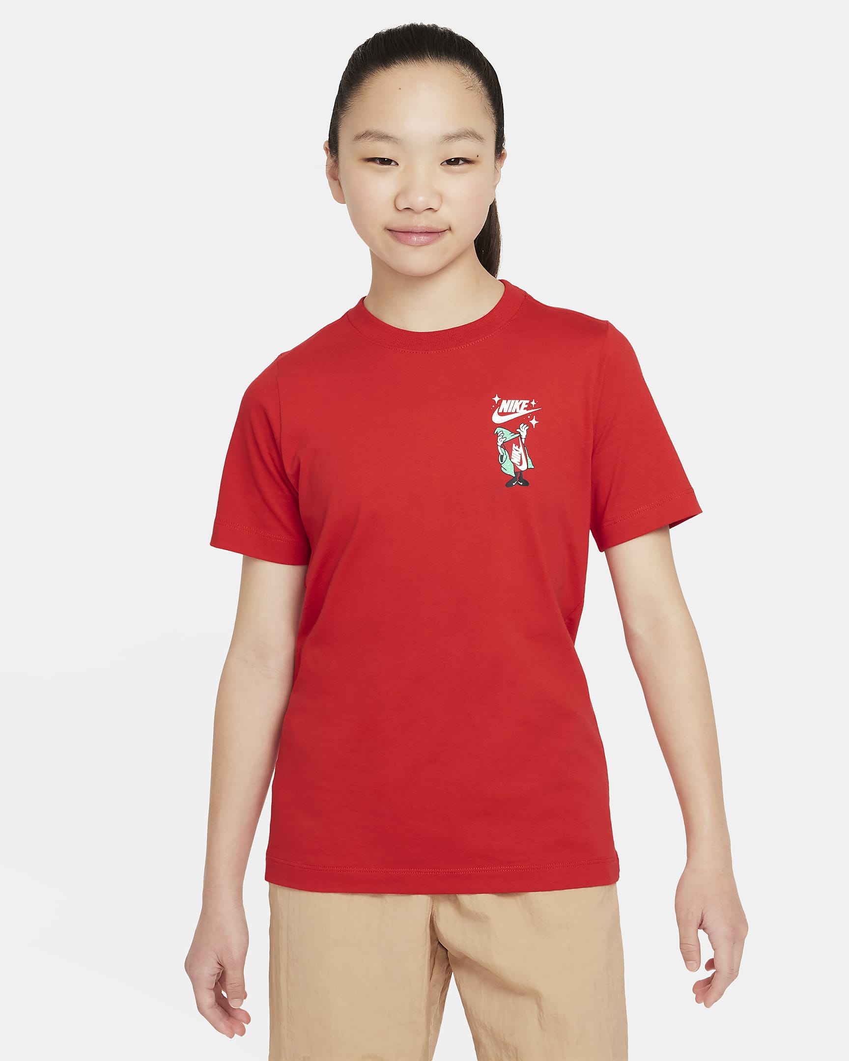 Nike Sportswear "Lunar New Year" Older Kids' T-Shirt - University Red