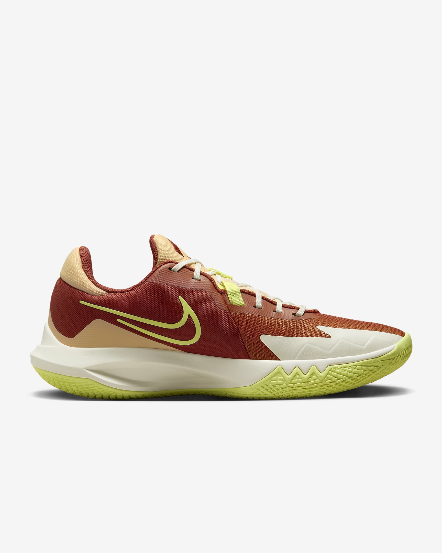 Nike Precision 6 Basketball Shoes - Rugged Orange/Ice Peach/Sail/Light Lemon Twist