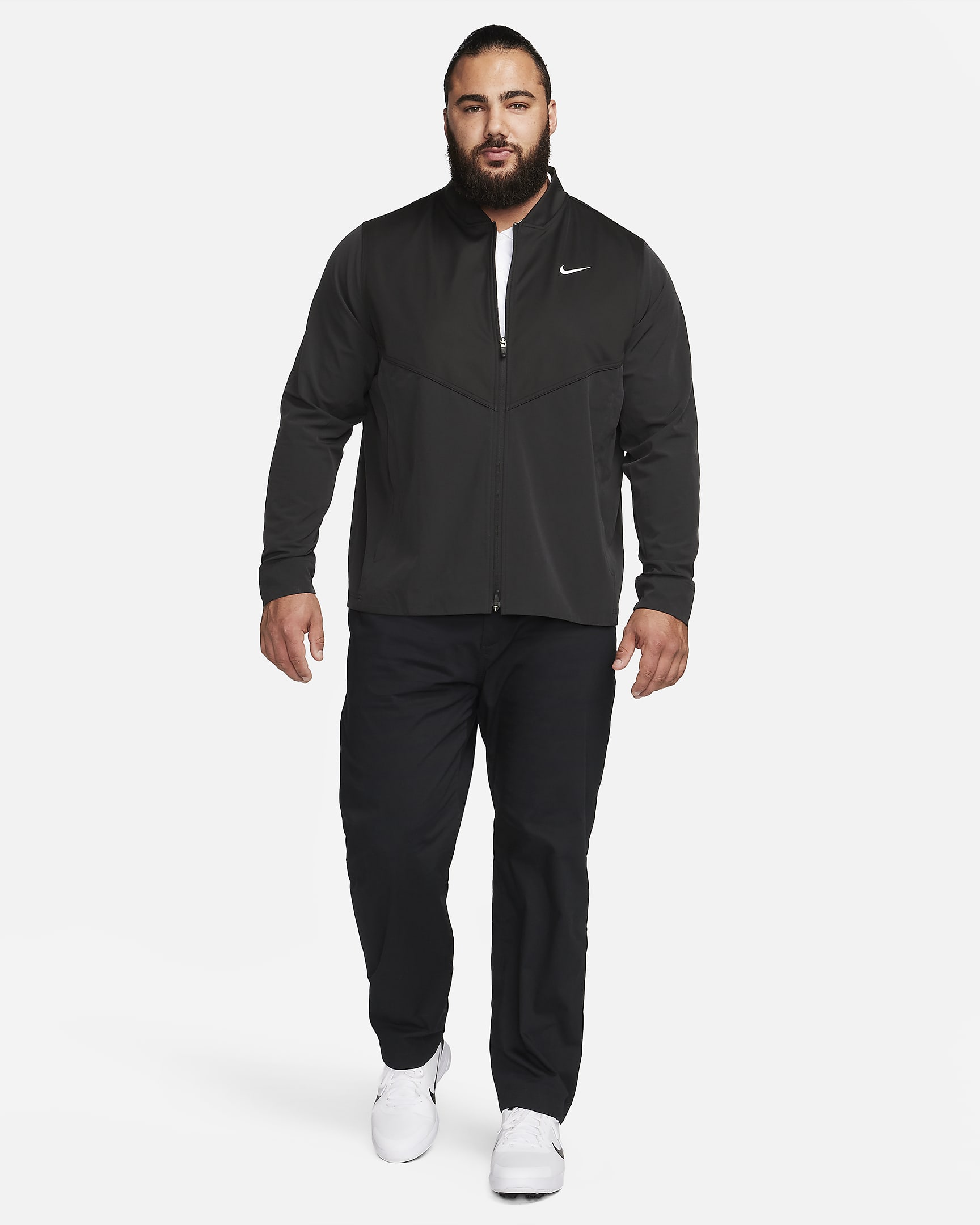 Nike Tour Essential férfi golfkabát - Fekete/Fekete/Fehér